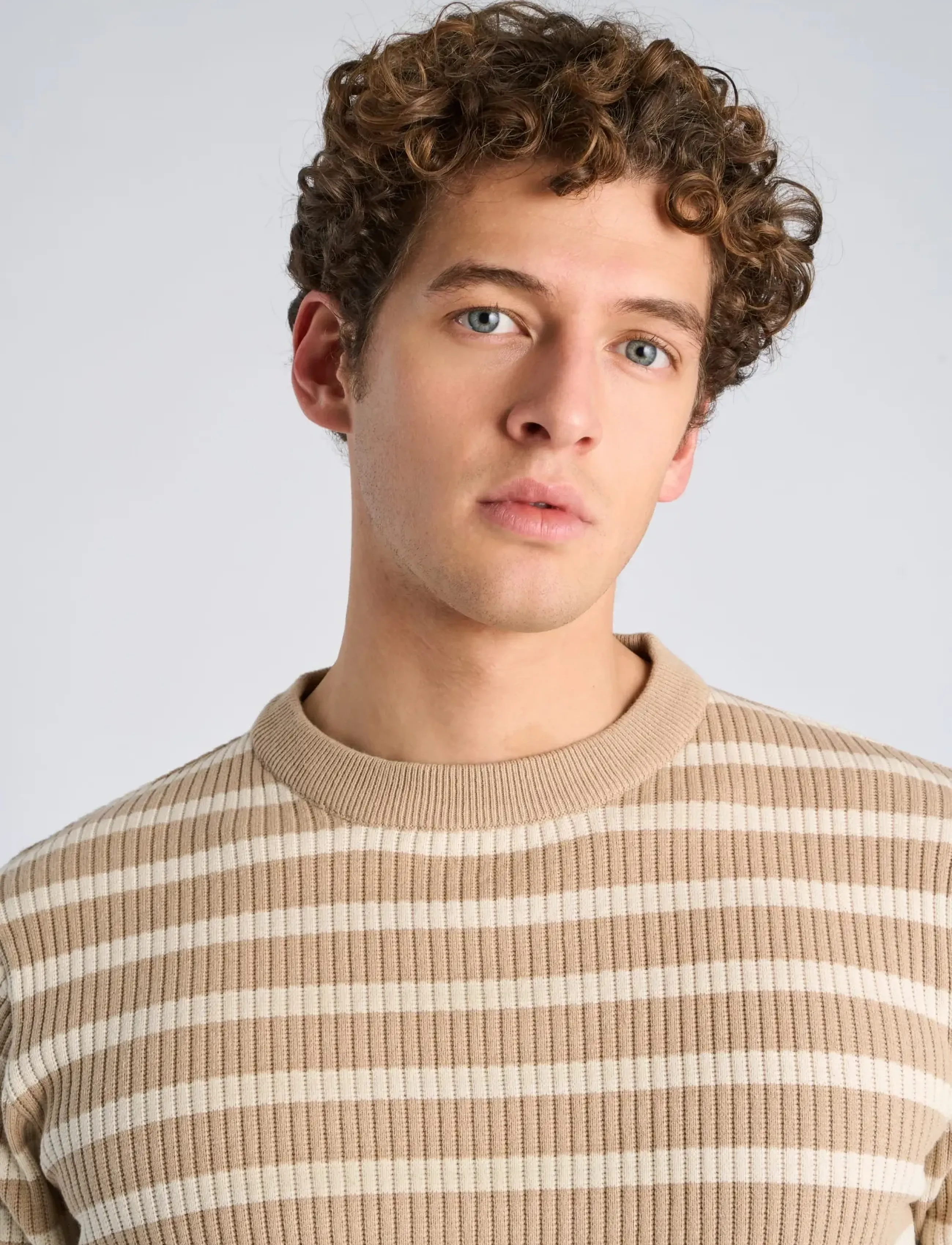 Lindbergh - Recycled crew neck knit L/S - rundhals - sand - 5