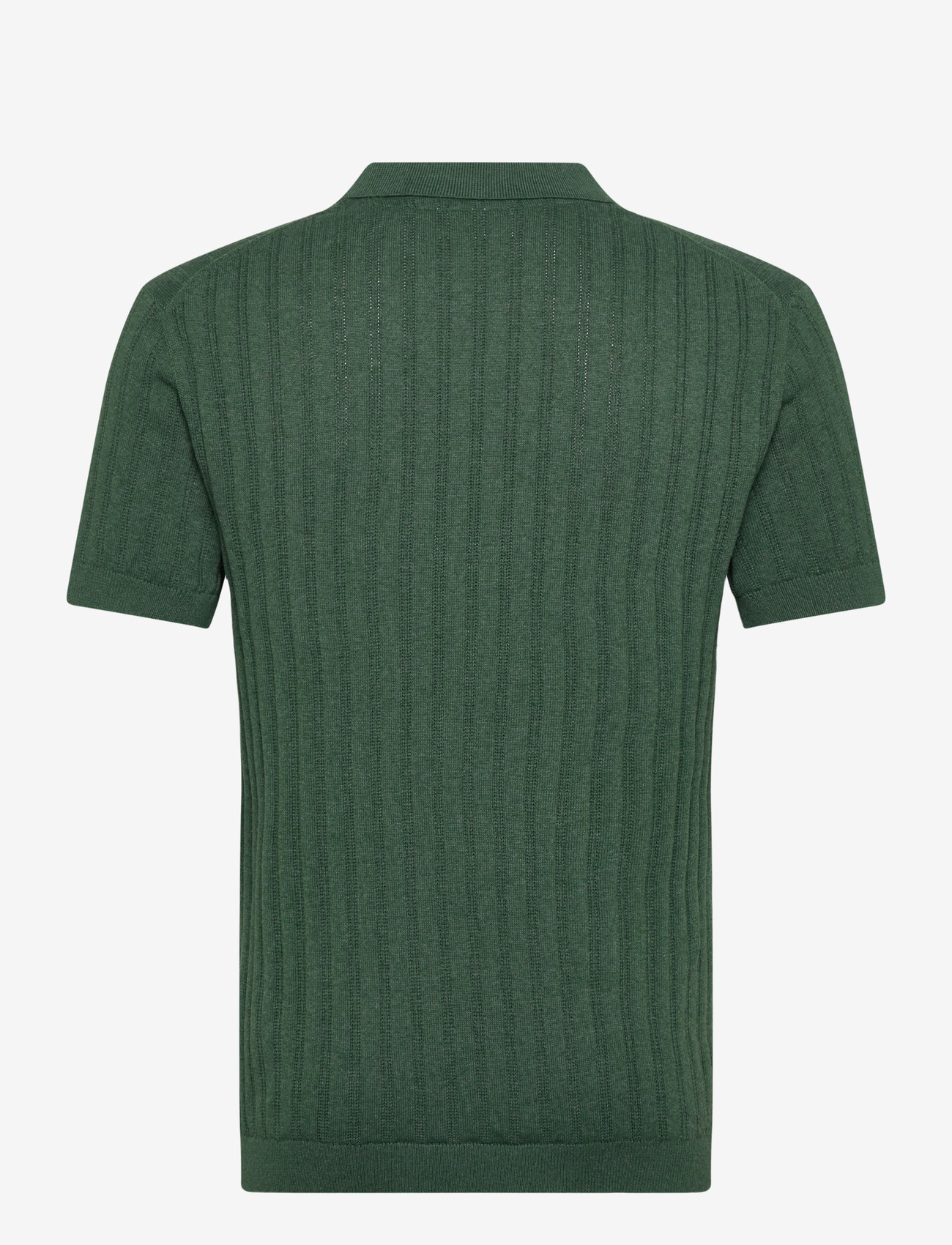 Lindbergh - Knitted S/S v-neck polo - polostrik - green mel - 1