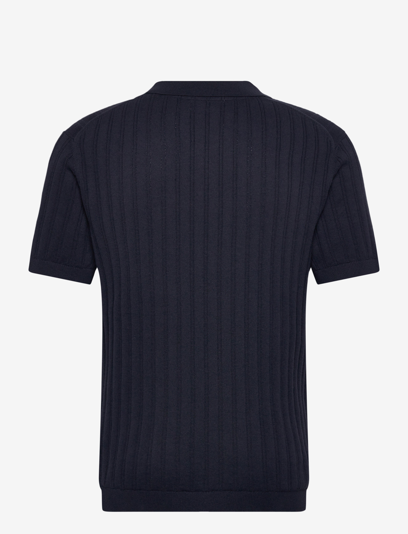 Lindbergh - Knitted S/S v-neck polo - kootud polosärgid - navy - 1