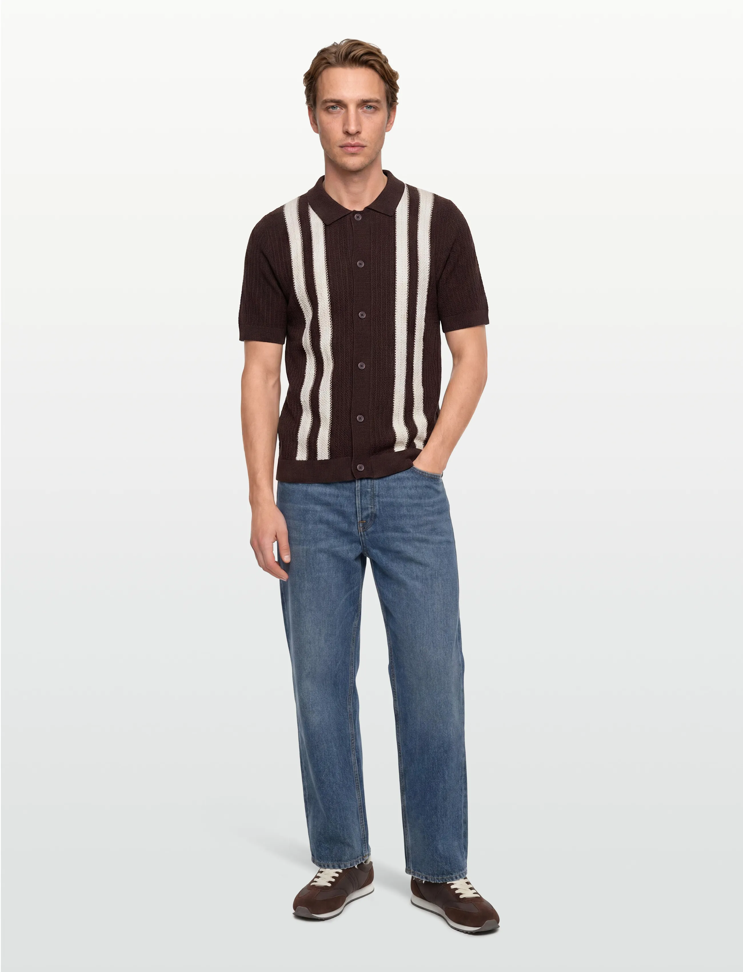 Knitted Polo Cardigan