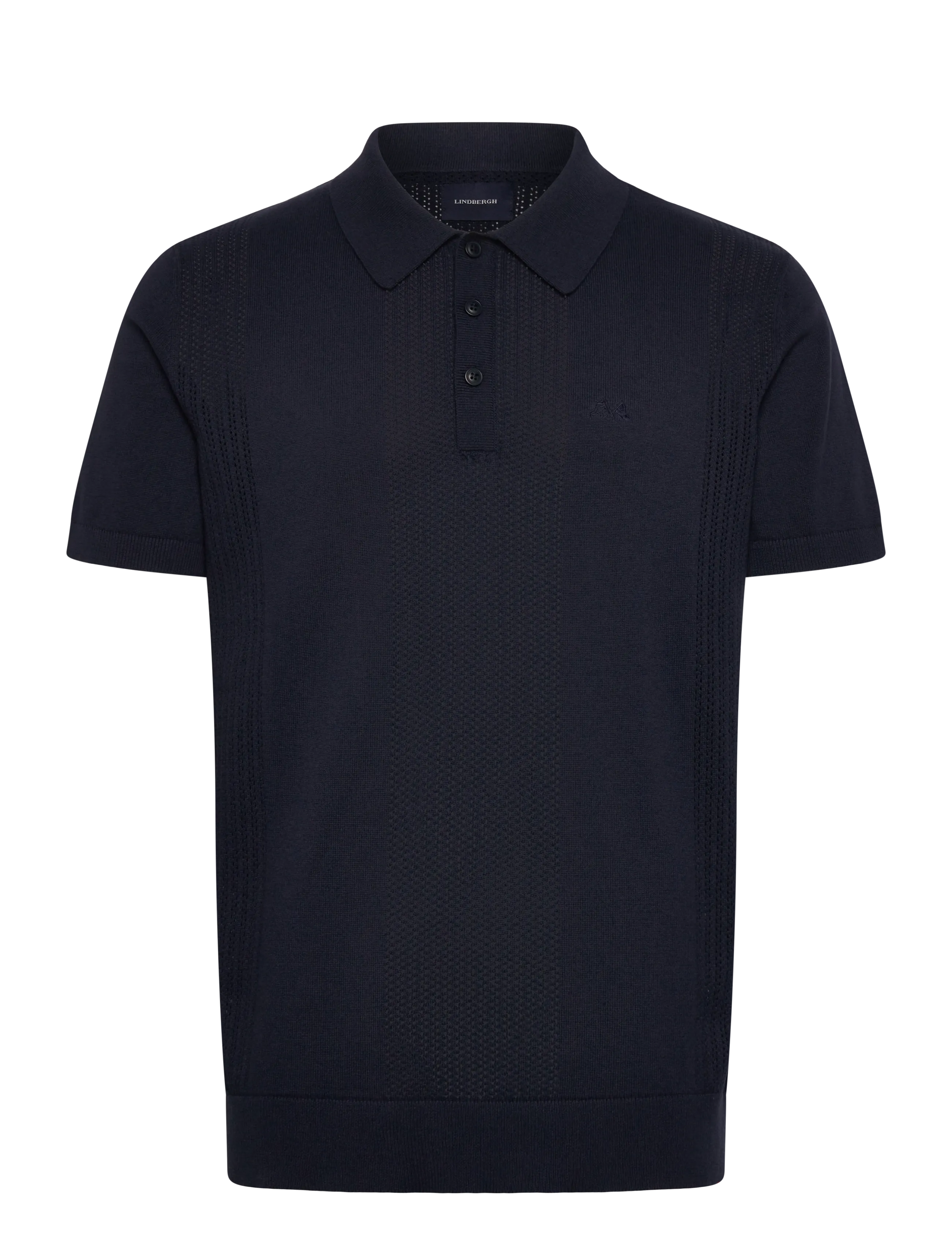 LINDBERGH Strick Polo Shirt Navy - S - Herren