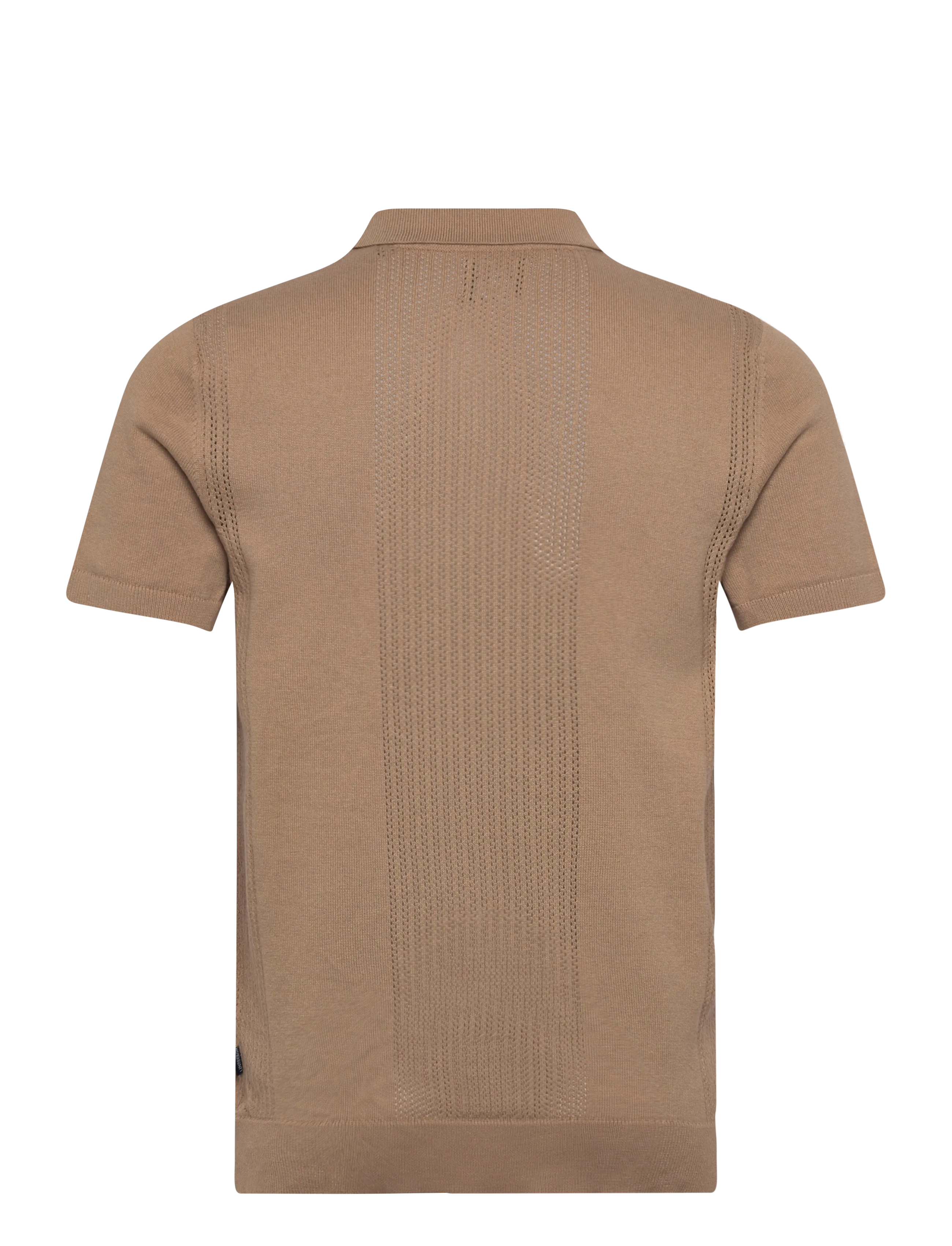 Lindbergh - Knitted polo shirt - mænd - sand - 2
