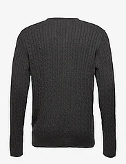 Lindbergh - O-neck cable knit - basic knitwear - charcoal mel - 1