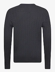 Lindbergh - O-neck cable knit - perusneuleet - navy - 1