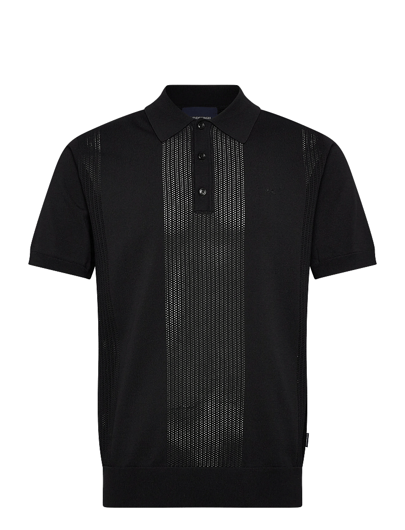 Lindbergh - Structure polo S/S - kurzärmelig - black - 1