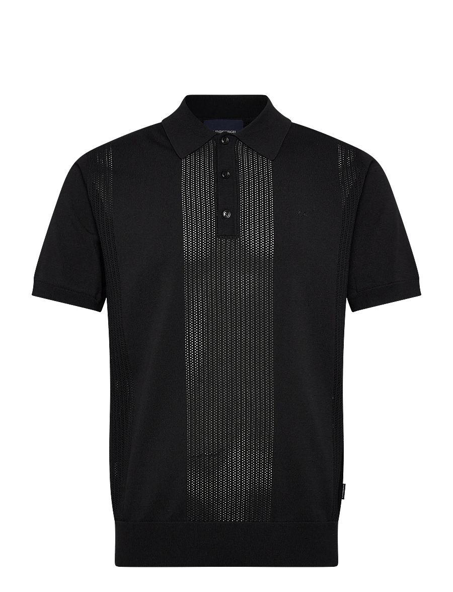 Lindbergh - Structure polo S/S - kurzärmelig - black - 1