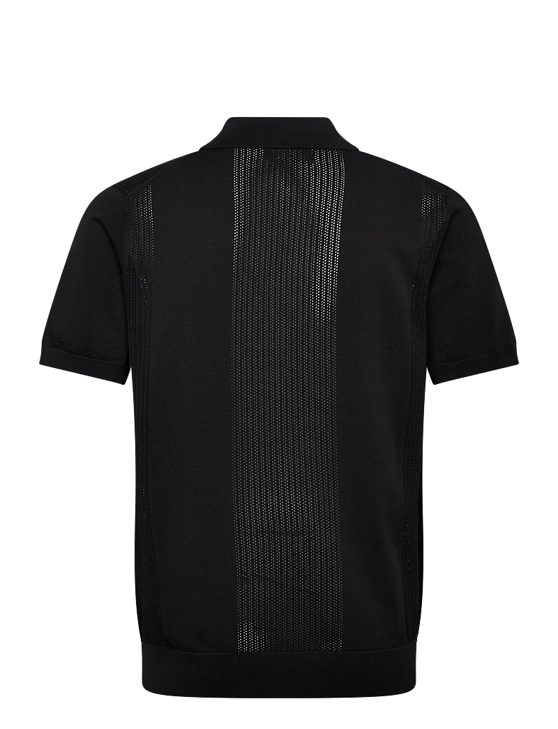 Lindbergh - Structure polo S/S - kurzärmelig - black - 2