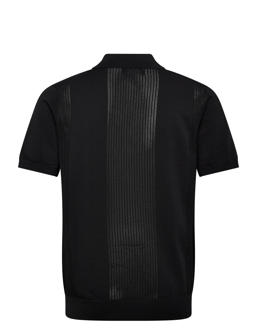 Lindbergh - Structure polo S/S - kurzärmelig - black - 2