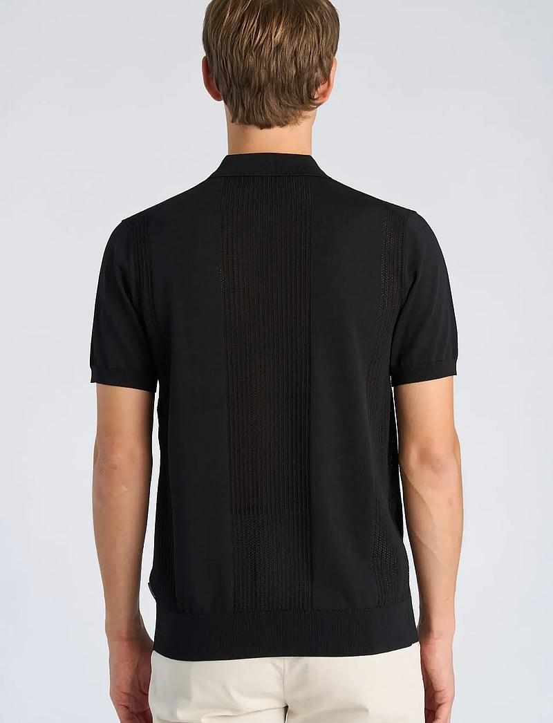 Lindbergh - Structure polo S/S - kurzärmelig - black - 4