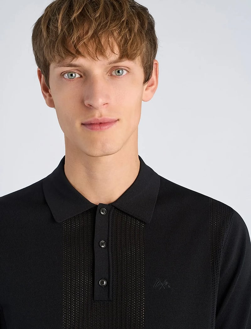 Lindbergh - Structure polo S/S - kurzärmelig - black - 5