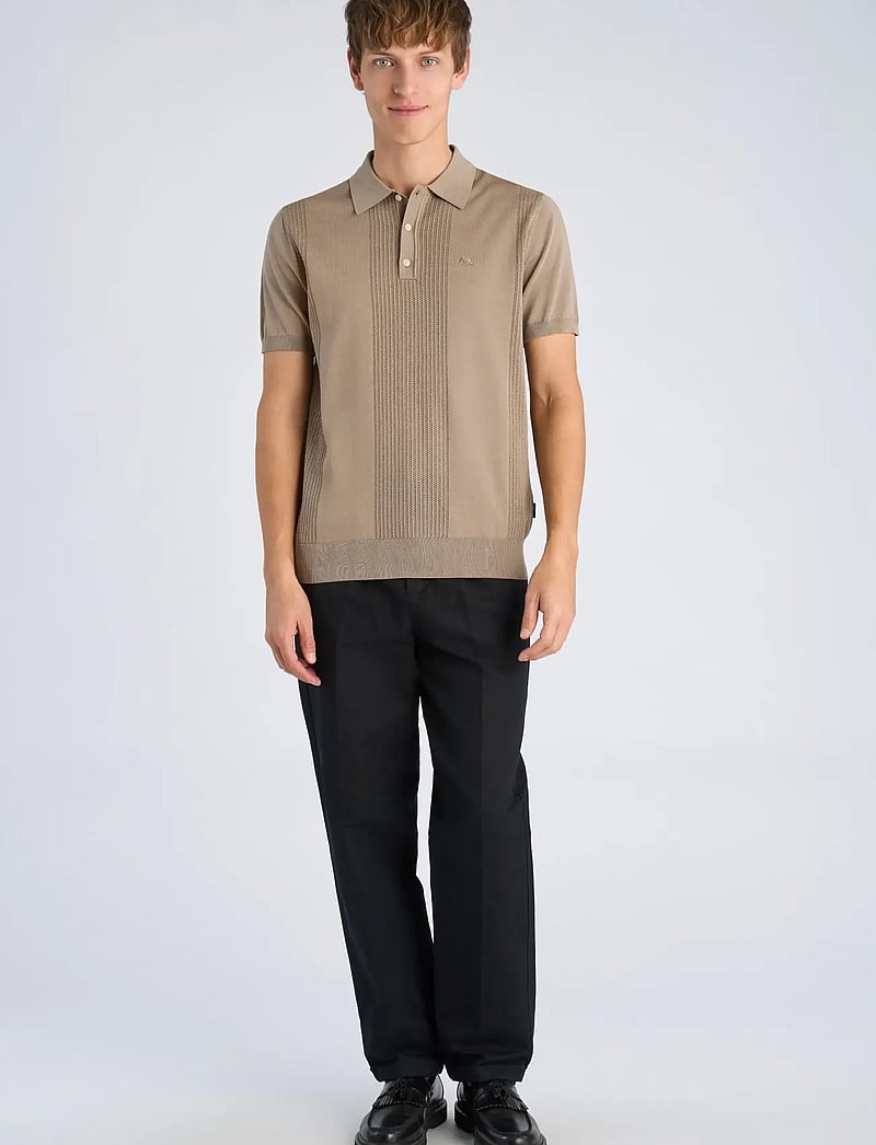 Lindbergh - Structure polo S/S - kurzärmelig - sand - 0