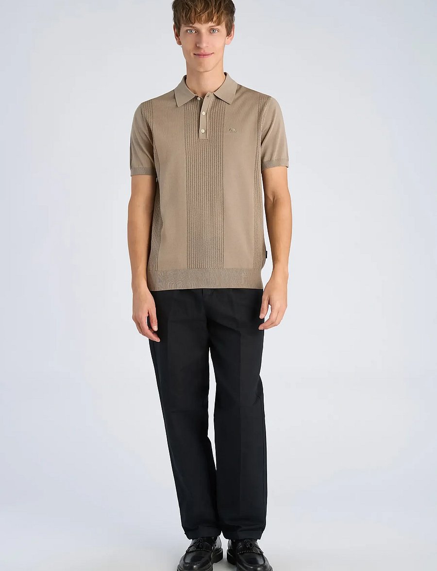 Lindbergh - Structure polo S/S - kurzärmelig - sand - 0