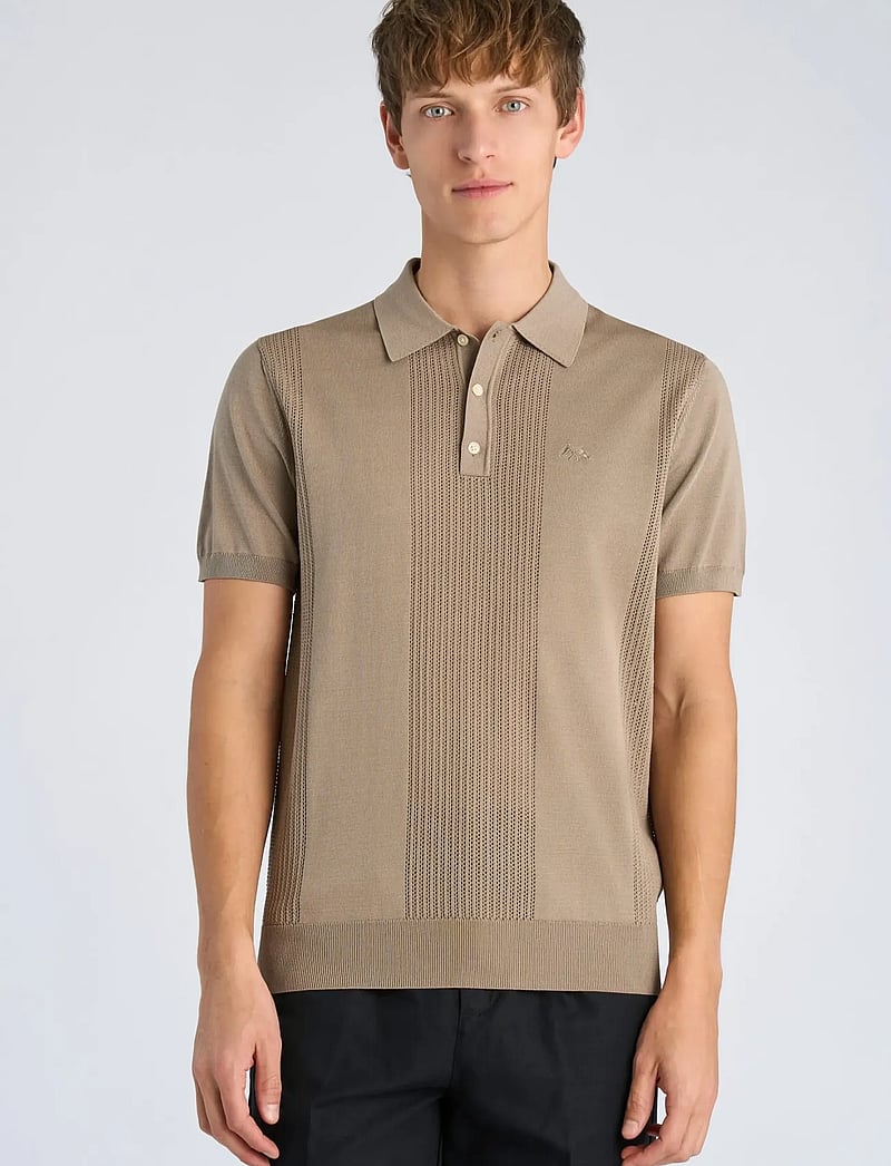 Lindbergh - Structure polo S/S - kurzärmelig - sand - 3