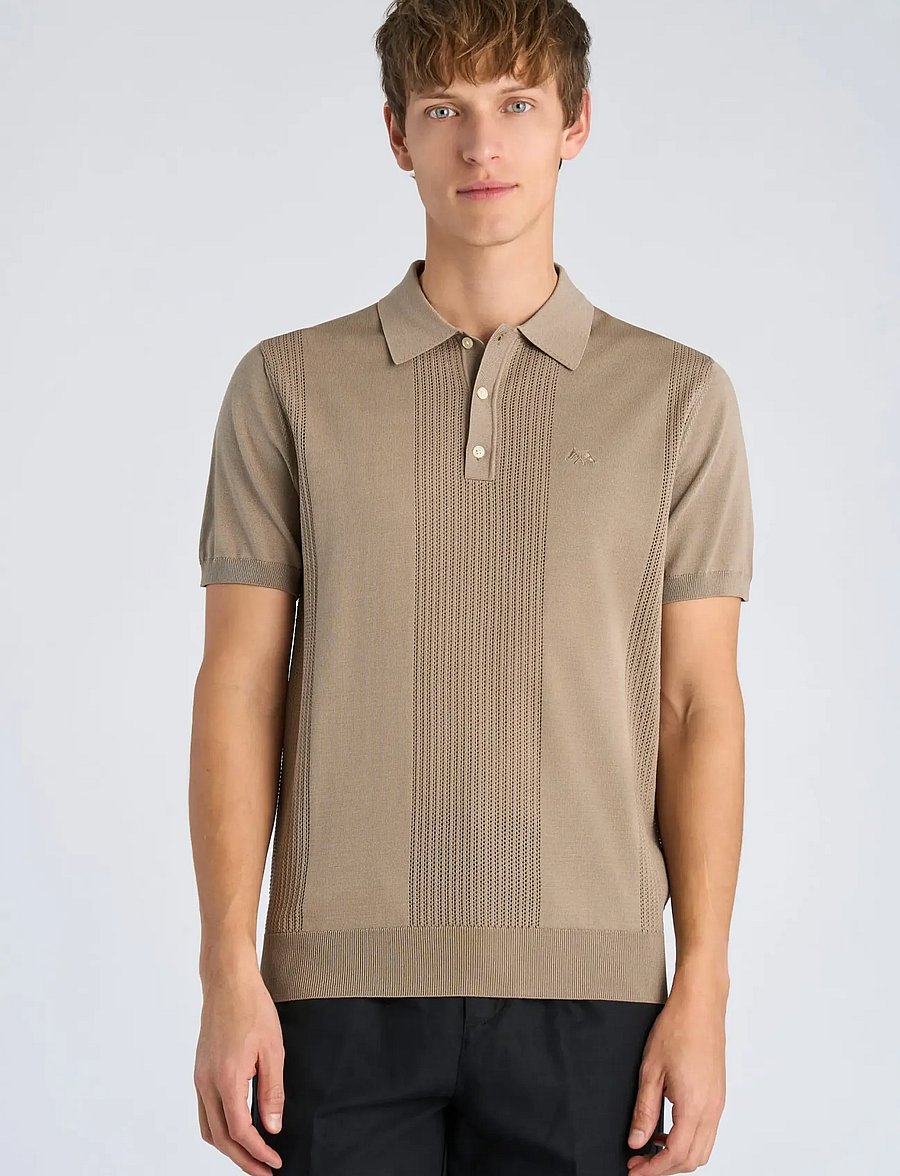 Lindbergh - Structure polo S/S - kurzärmelig - sand - 3