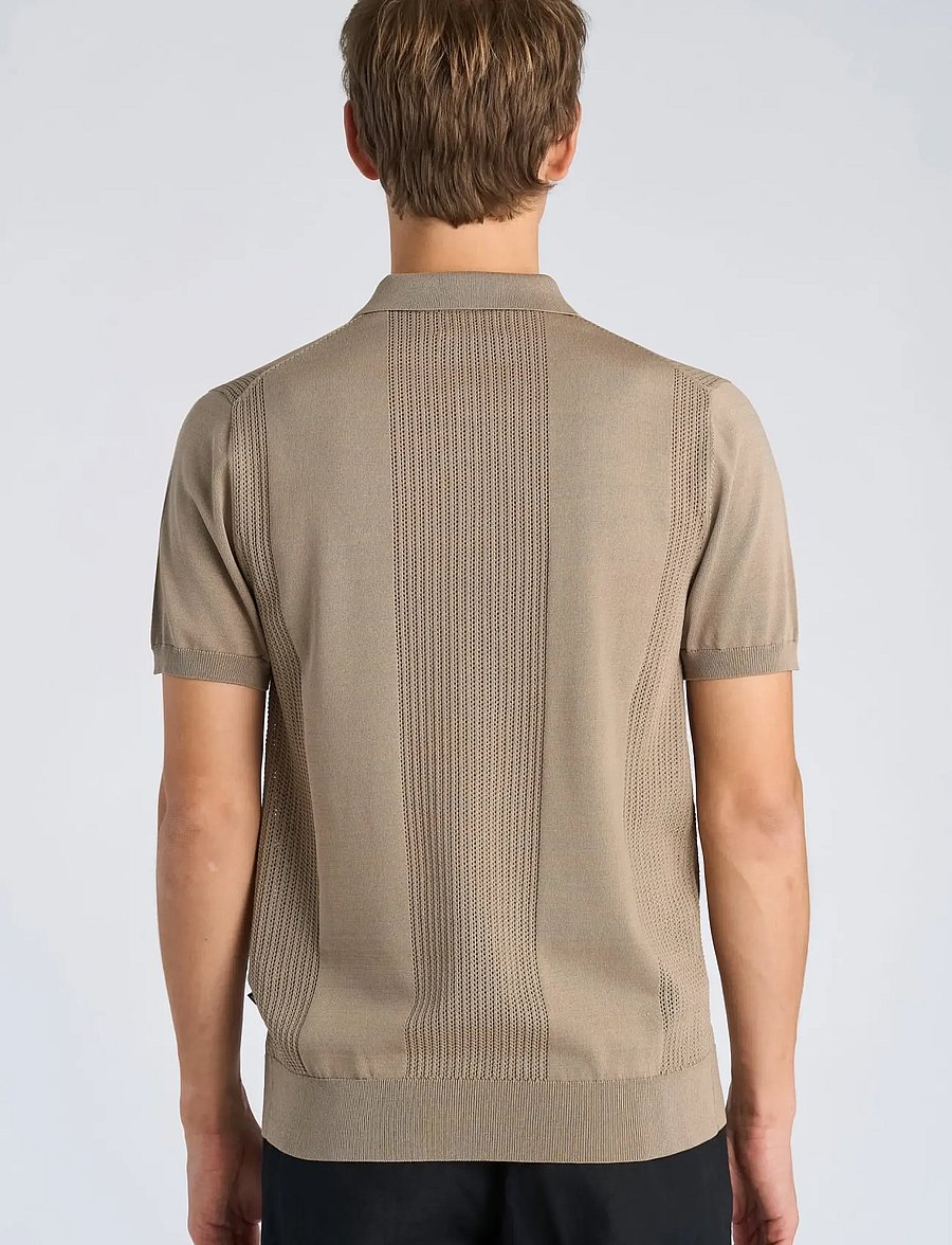 Lindbergh - Structure polo S/S - kurzärmelig - sand - 4