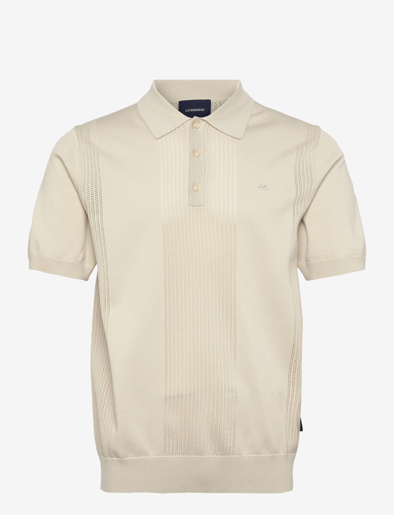 Lindbergh - Structure polo S/S - kurzärmelig - smoke white - 1