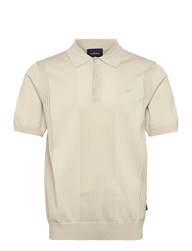 Lindbergh - Structure polo S/S - kurzärmelig - smoke white - 1