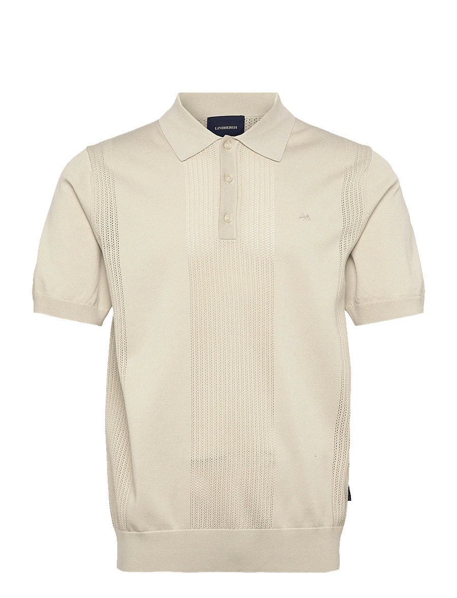Lindbergh - Structure polo S/S - kurzärmelig - smoke white - 1