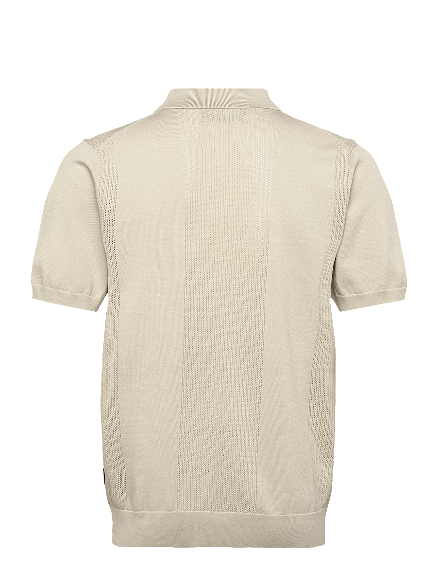 Lindbergh - Structure polo S/S - kurzärmelig - smoke white - 2