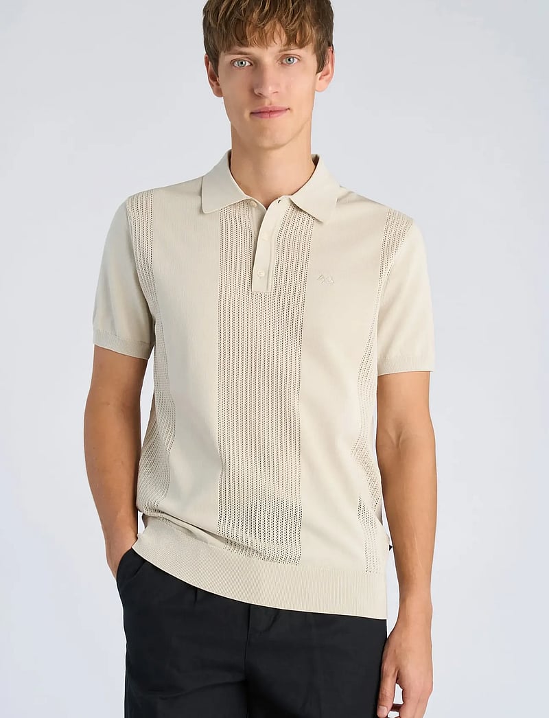 Lindbergh - Structure polo S/S - kurzärmelig - smoke white - 3