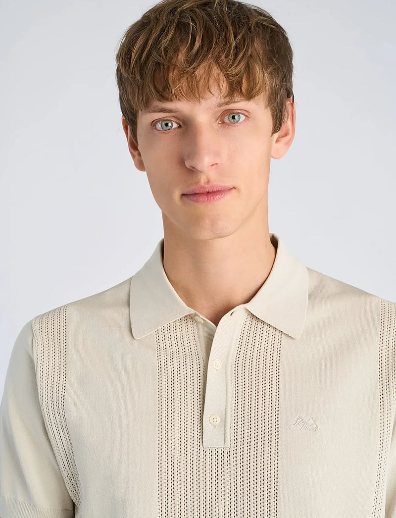 Lindbergh - Structure polo S/S - kurzärmelig - smoke white - 5
