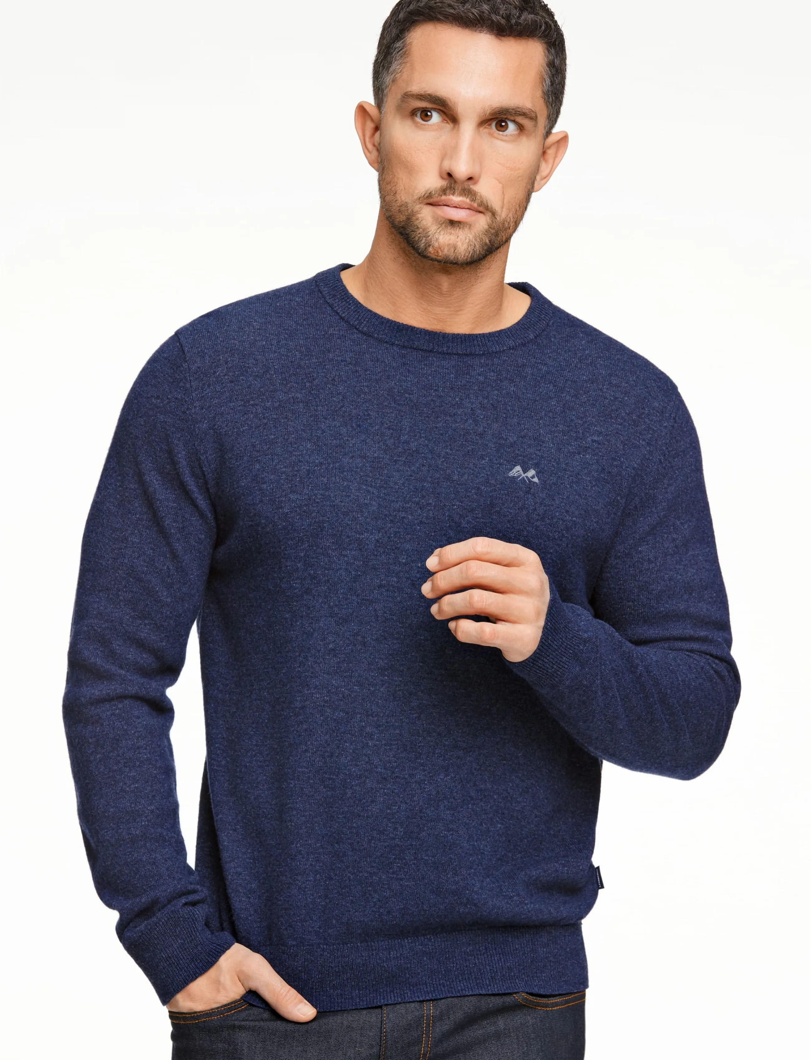Lindbergh Recycled Lambswool Mix Jumper stickade tröjor herr – bild 2
