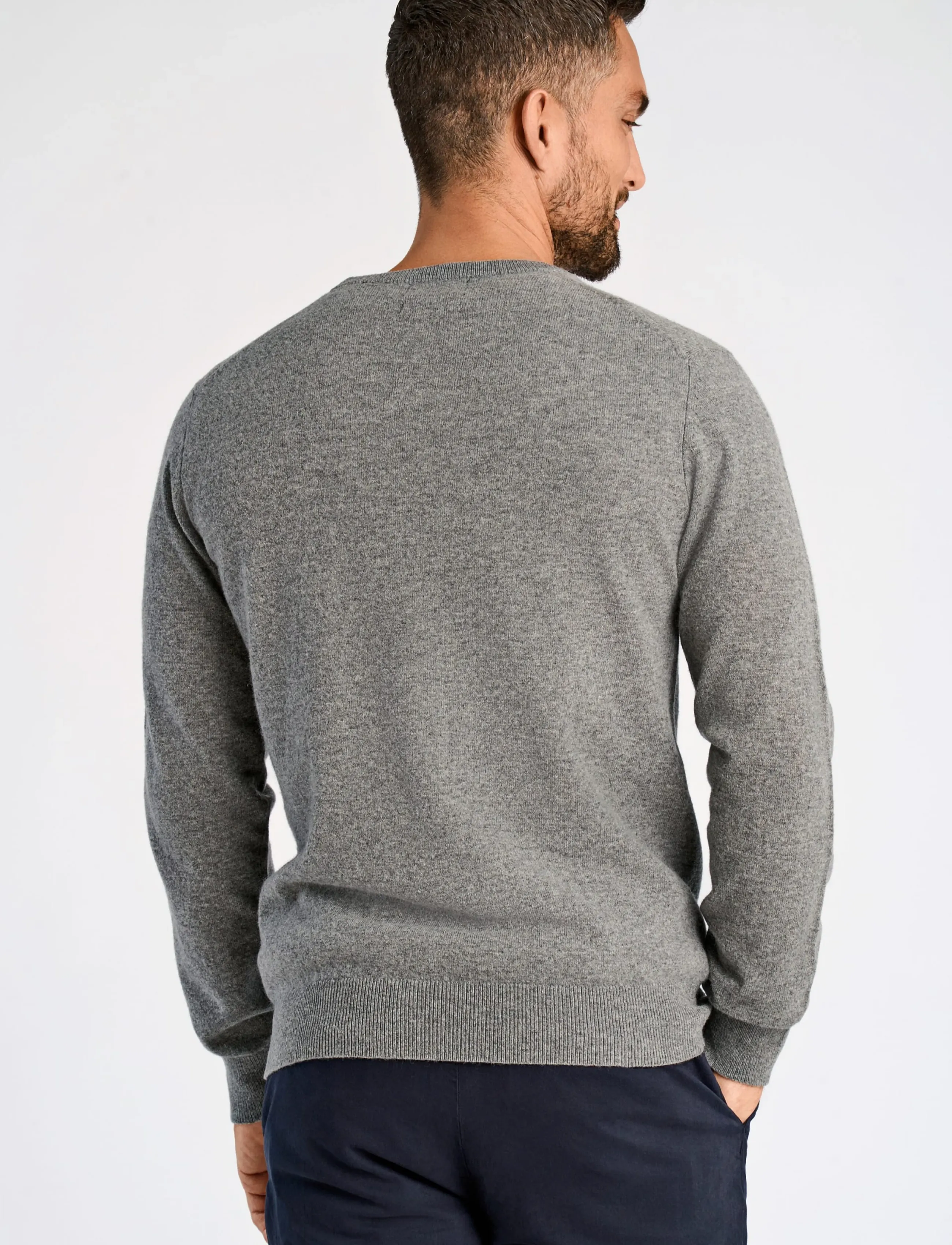 Lindbergh Recycled Lambswool Mix Jumper stickade tröjor herr – bild 3