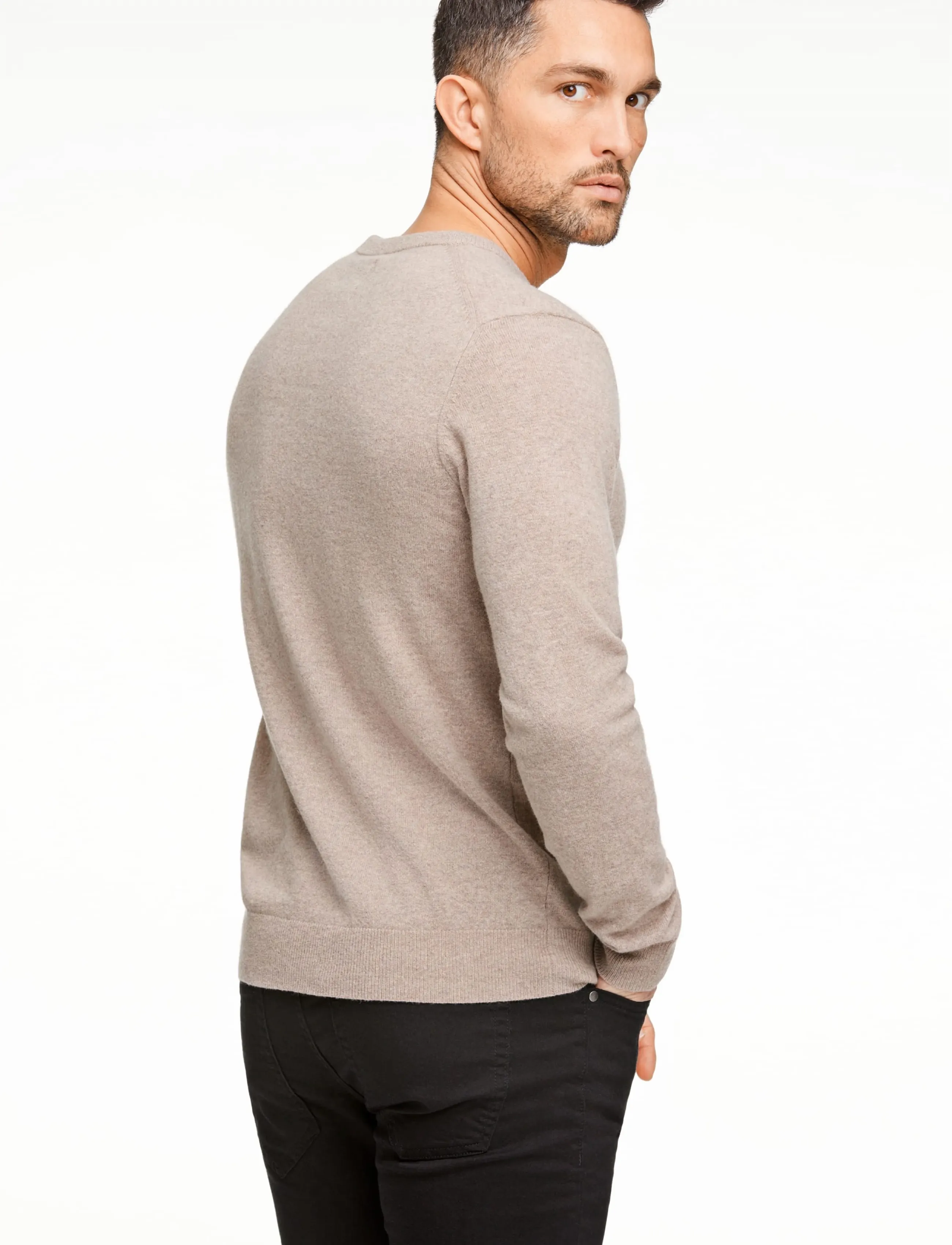 Lindbergh Recycled Lambswool Mix Jumper stickade tröjor herr – bild 3