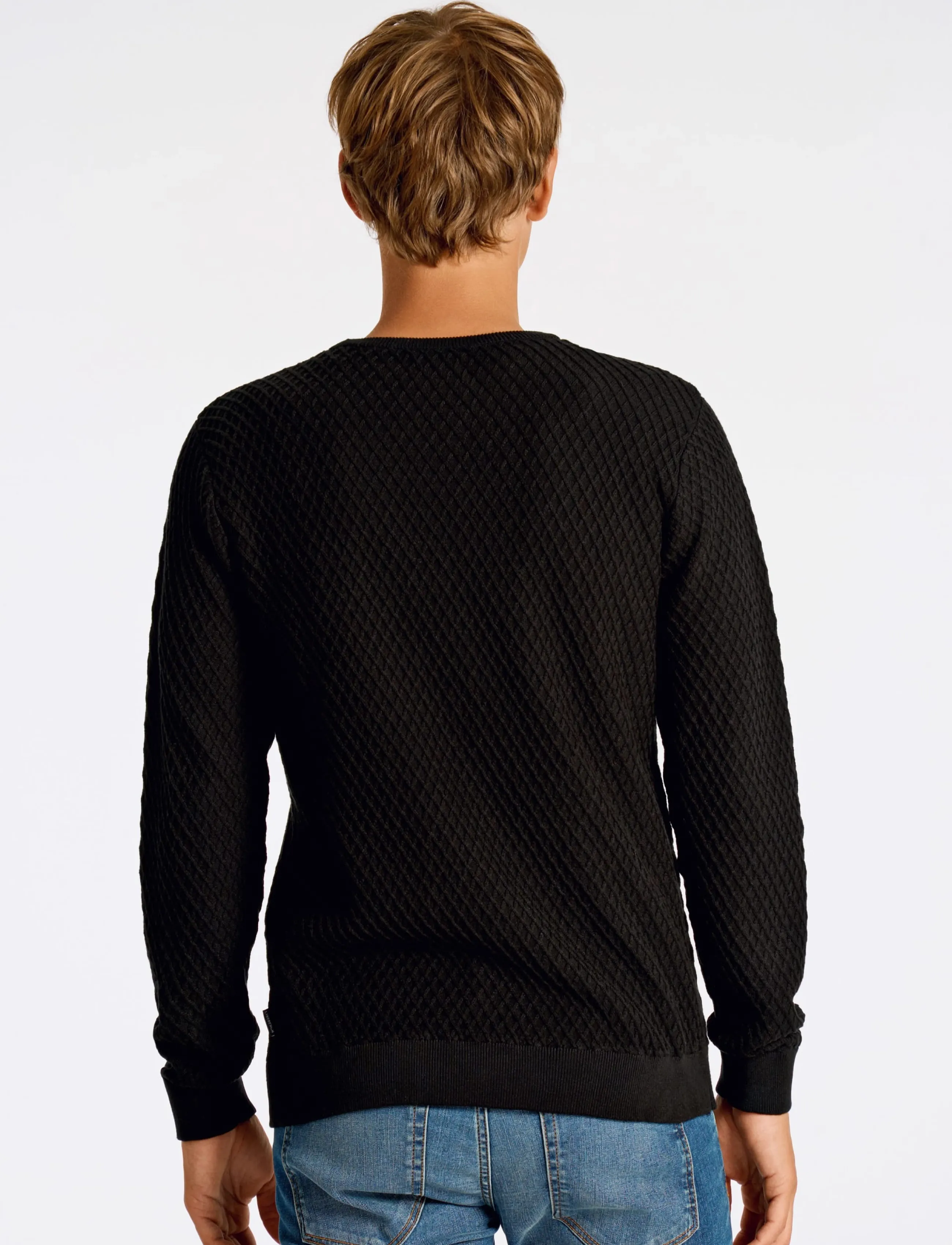 Lindbergh Cable Knit Jumper stickade tröjor herr – bild 3