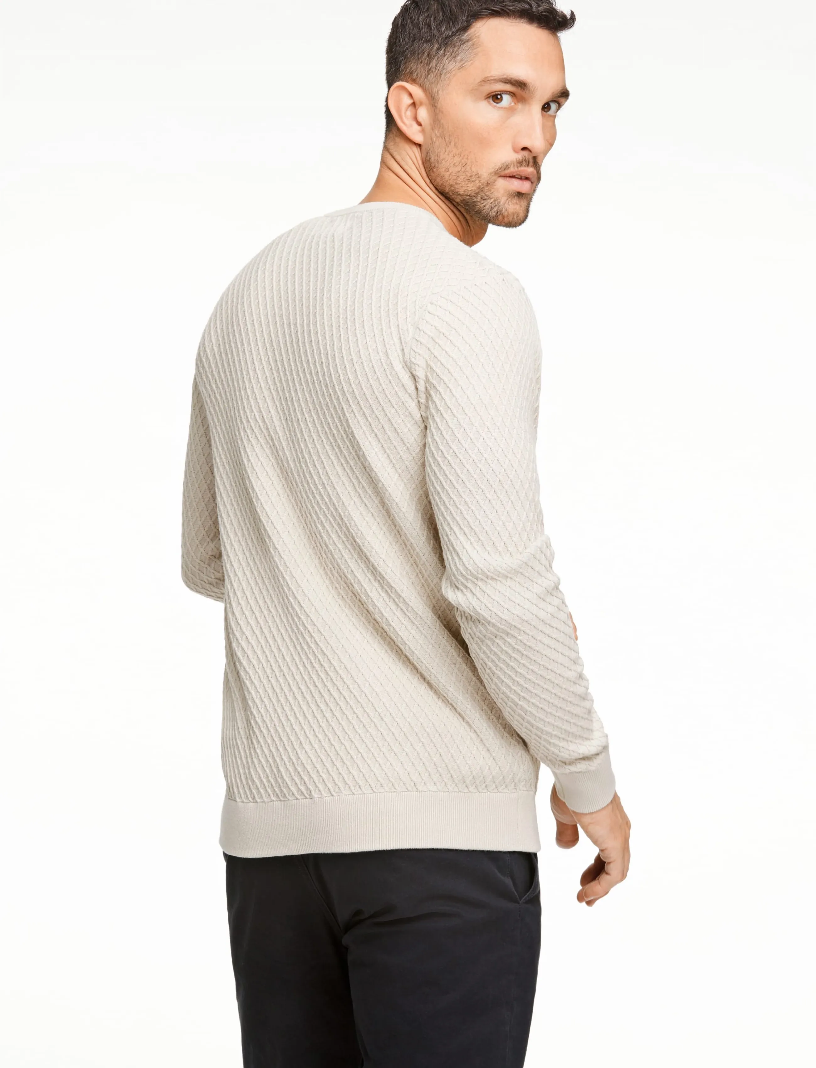 Lindbergh Cable Knit Jumper stickade tröjor herr – bild 3
