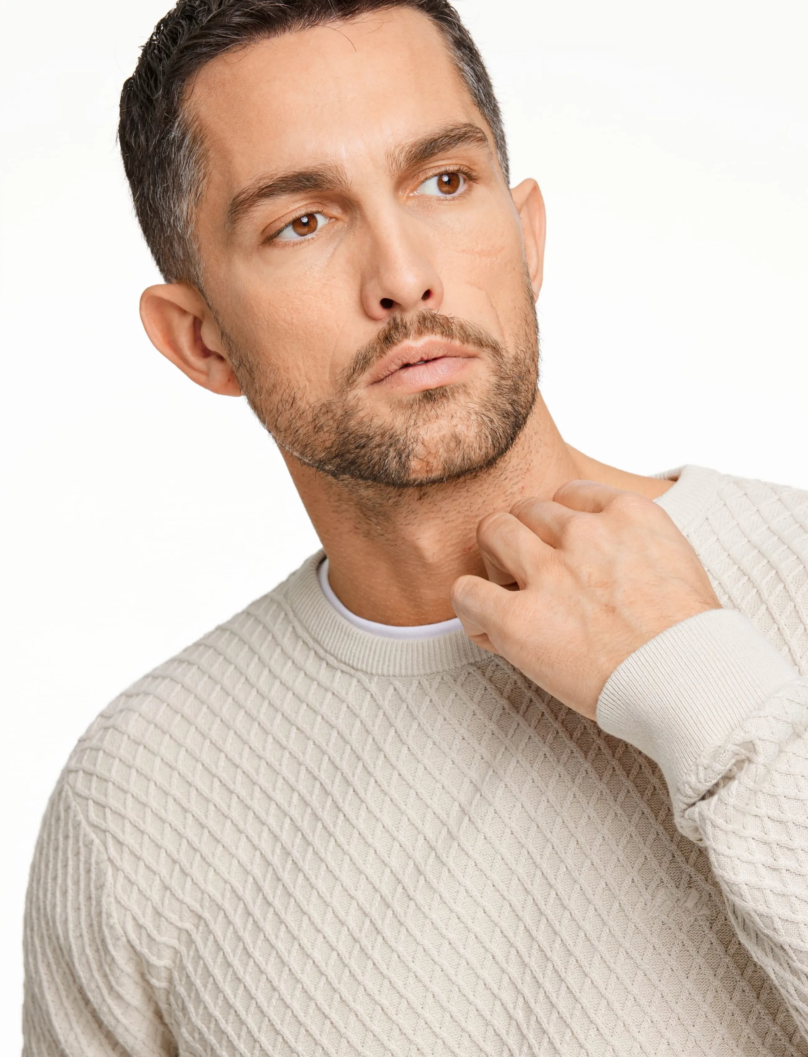 Lindbergh Cable Knit Jumper stickade tröjor herr – bild 4