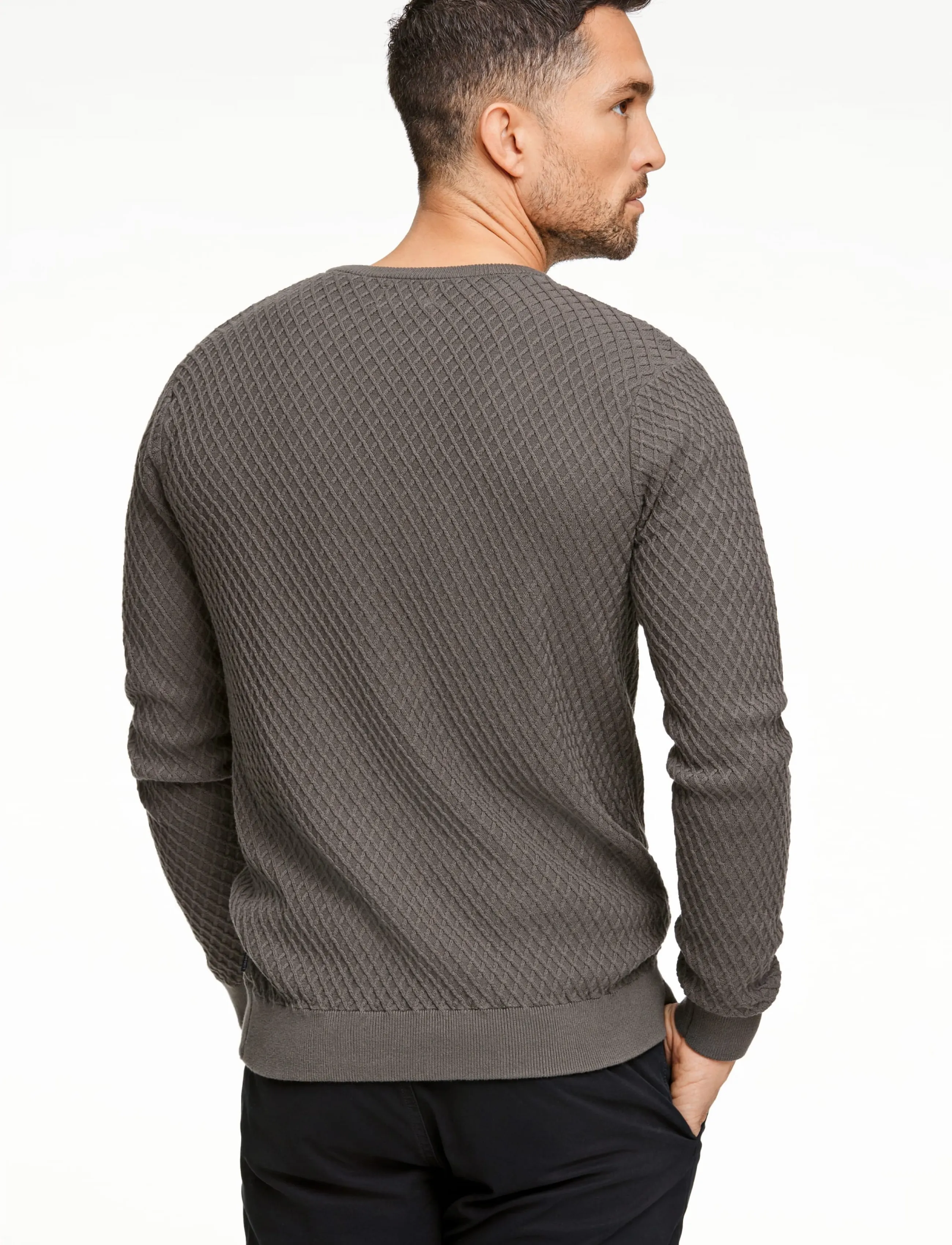 Lindbergh Cable Knit Jumper stickade tröjor herr – bild 3