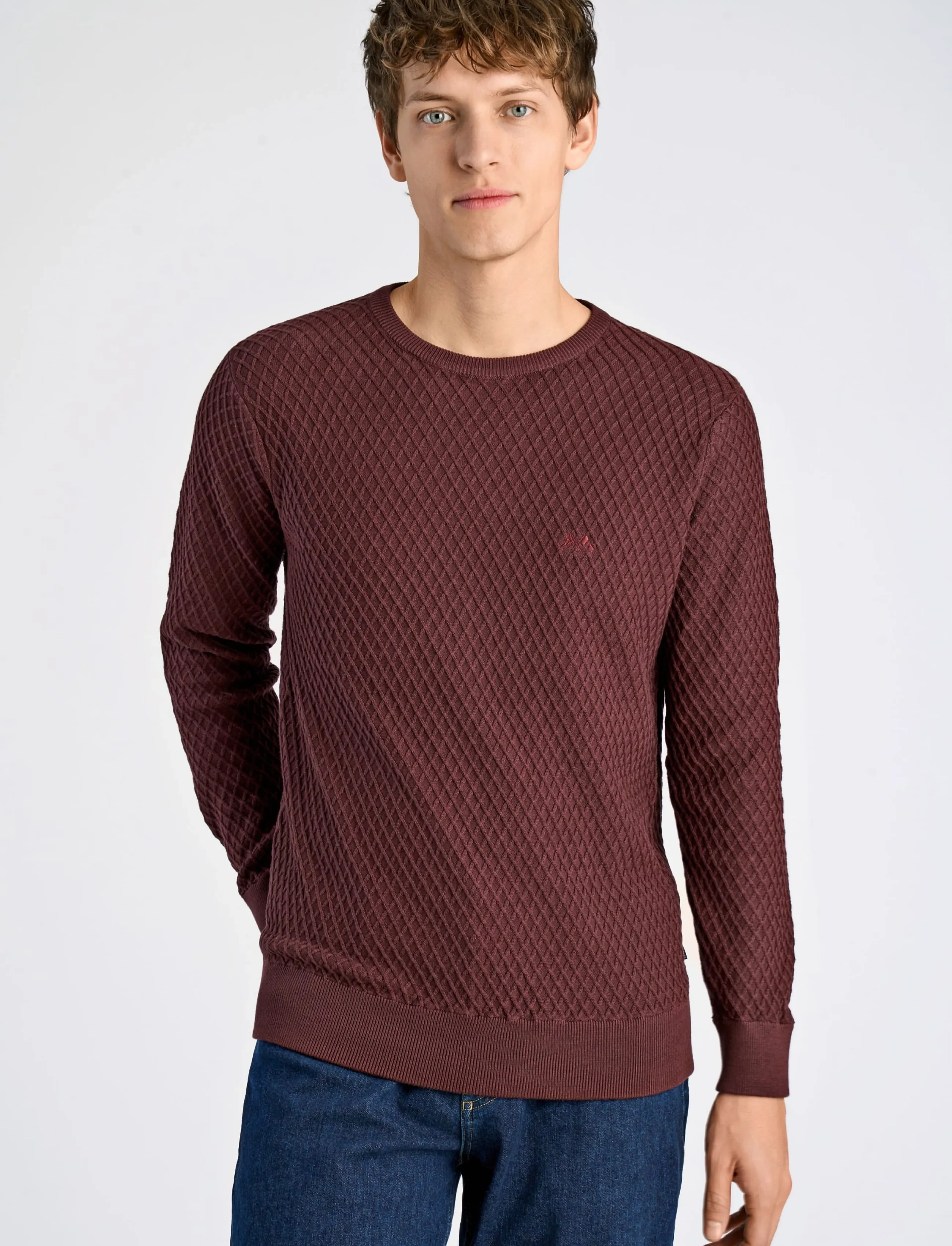Lindbergh Cable Knit Jumper stickade tröjor herr – bild 2