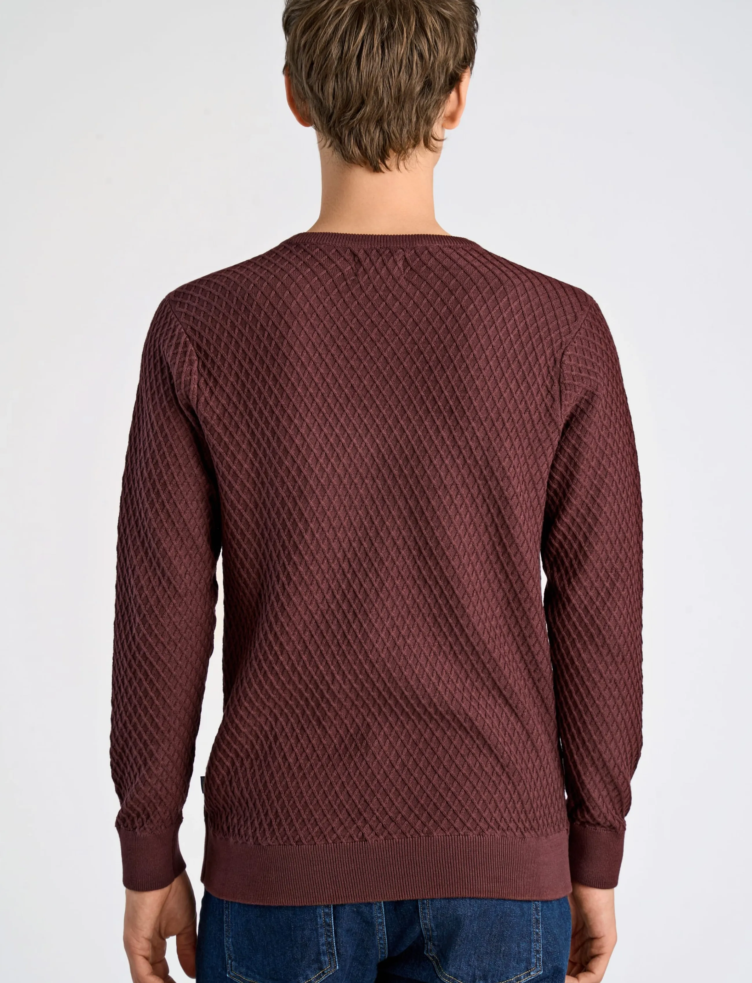 Lindbergh Cable Knit Jumper stickade tröjor herr – bild 3