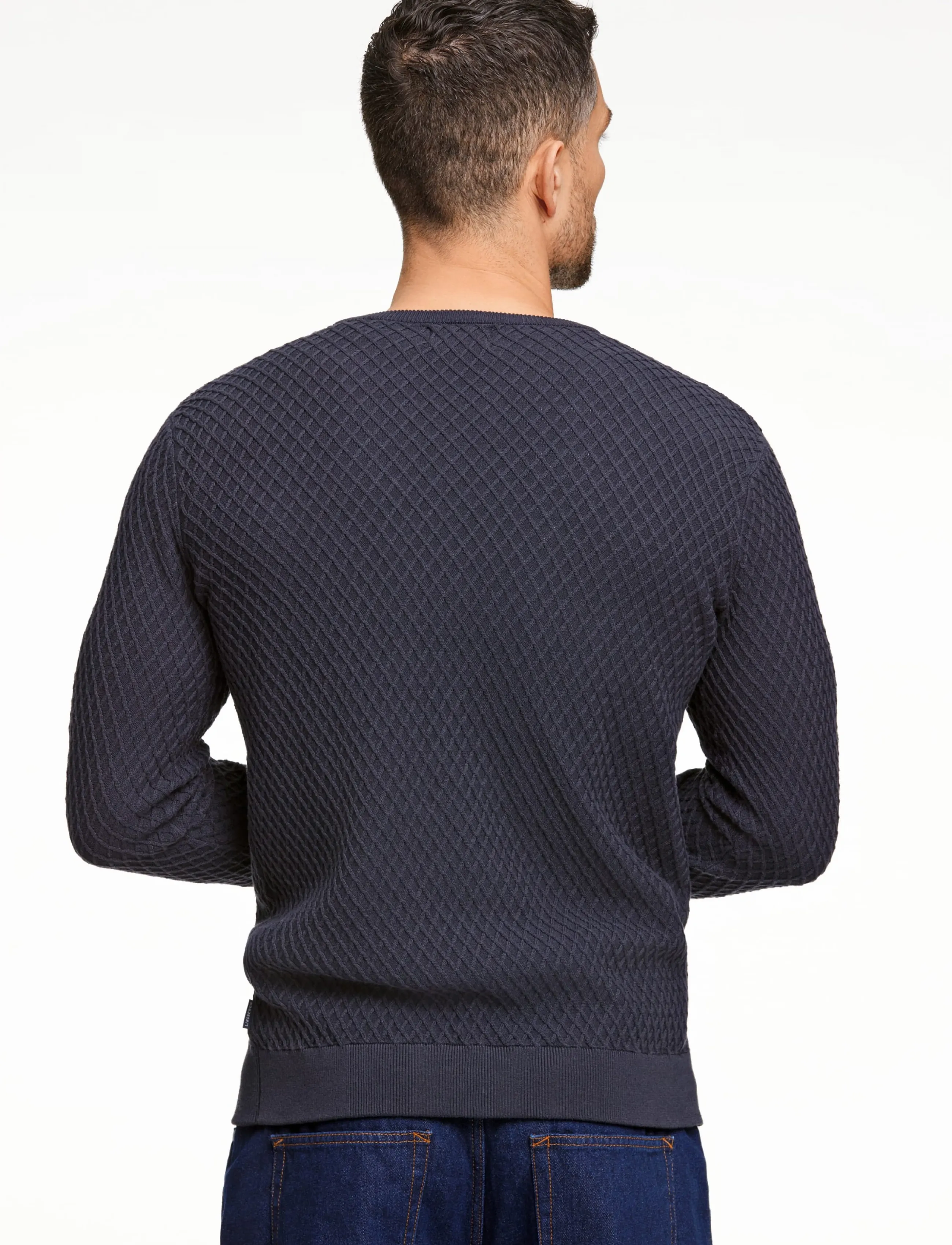 Lindbergh Cable Knit Jumper stickade tröjor herr – bild 3