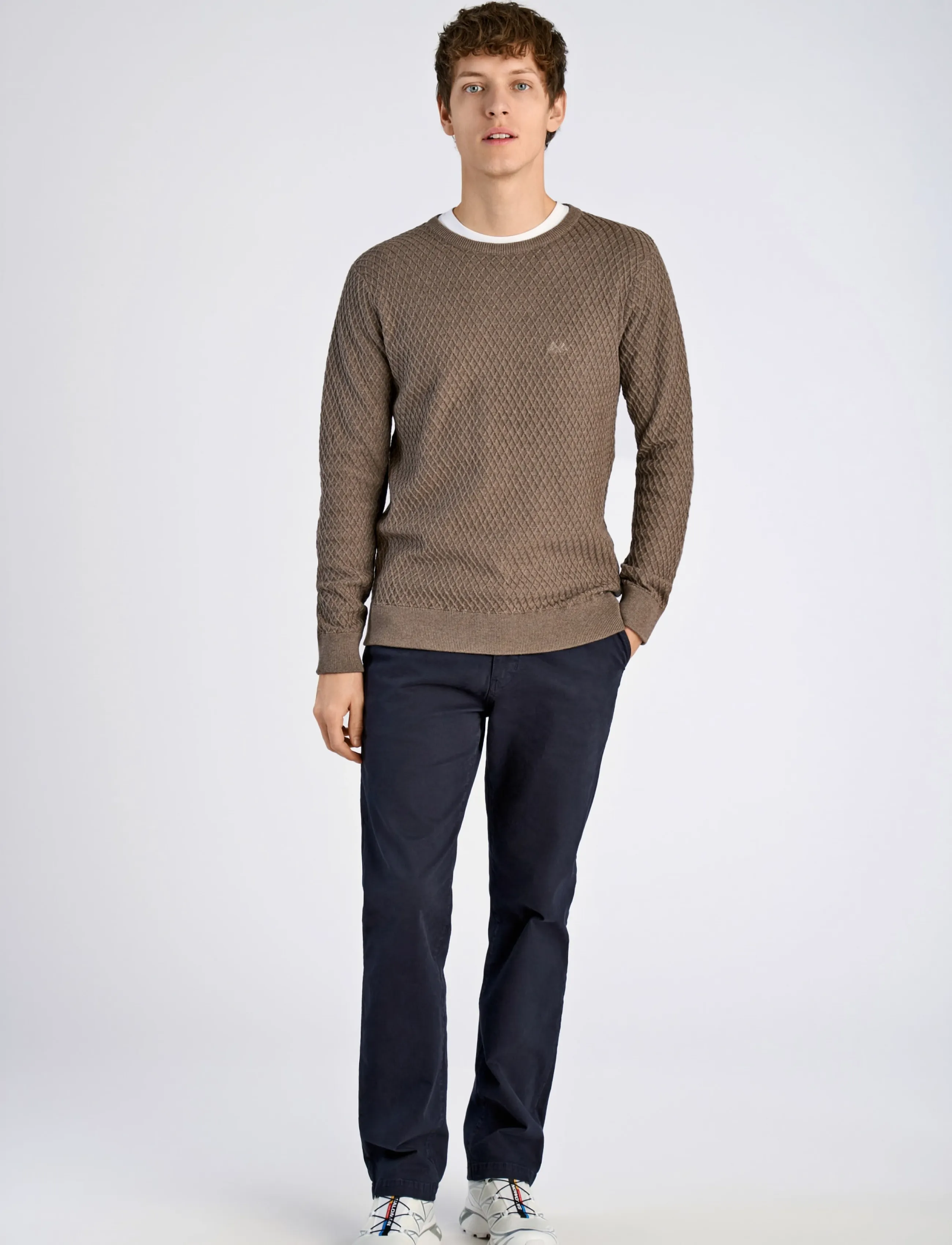 Lindbergh Cable Knit Jumper stickade tröjor herr – bild 2