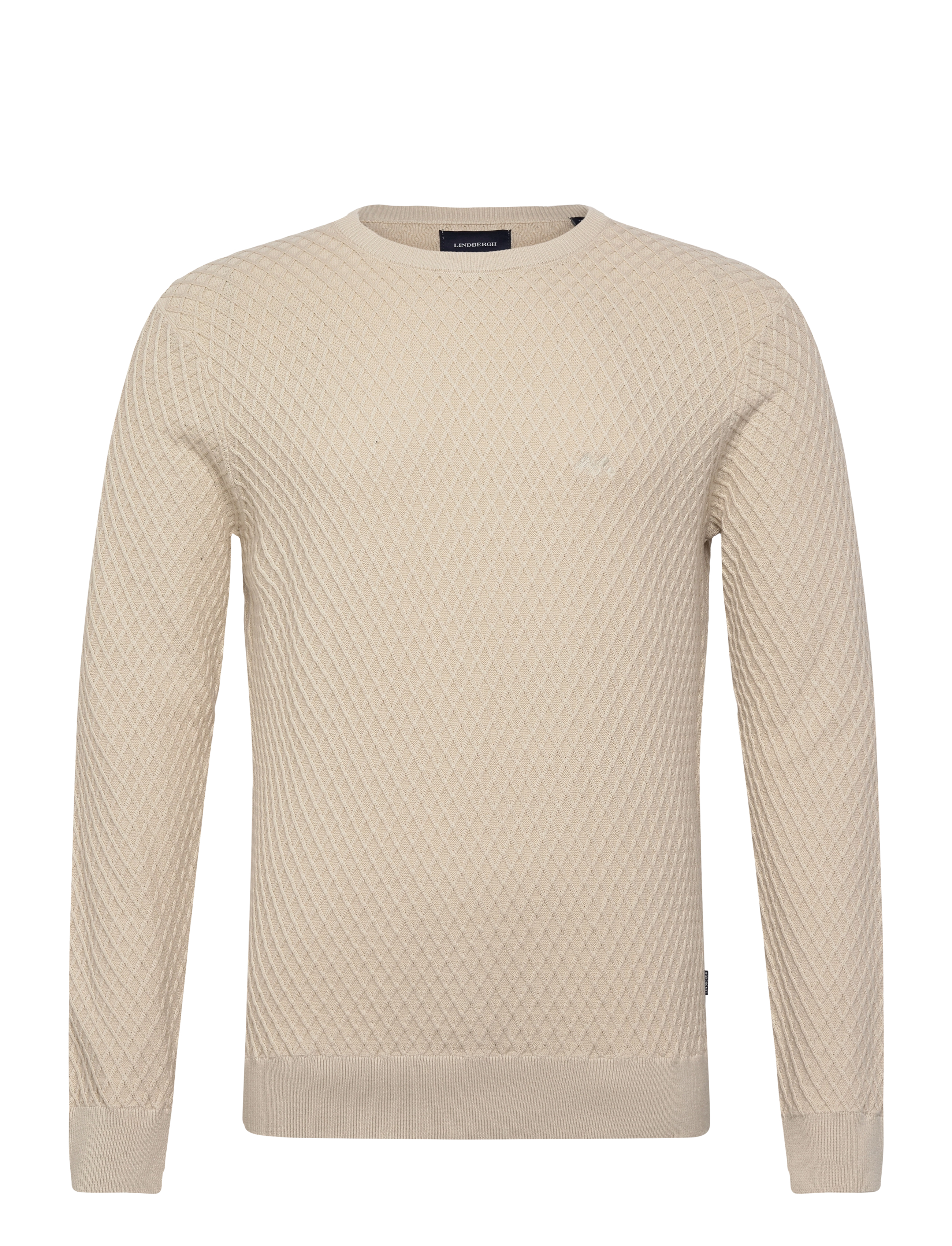 LINDBERGH Cable Knit Jumper Cream - XXL - Herren