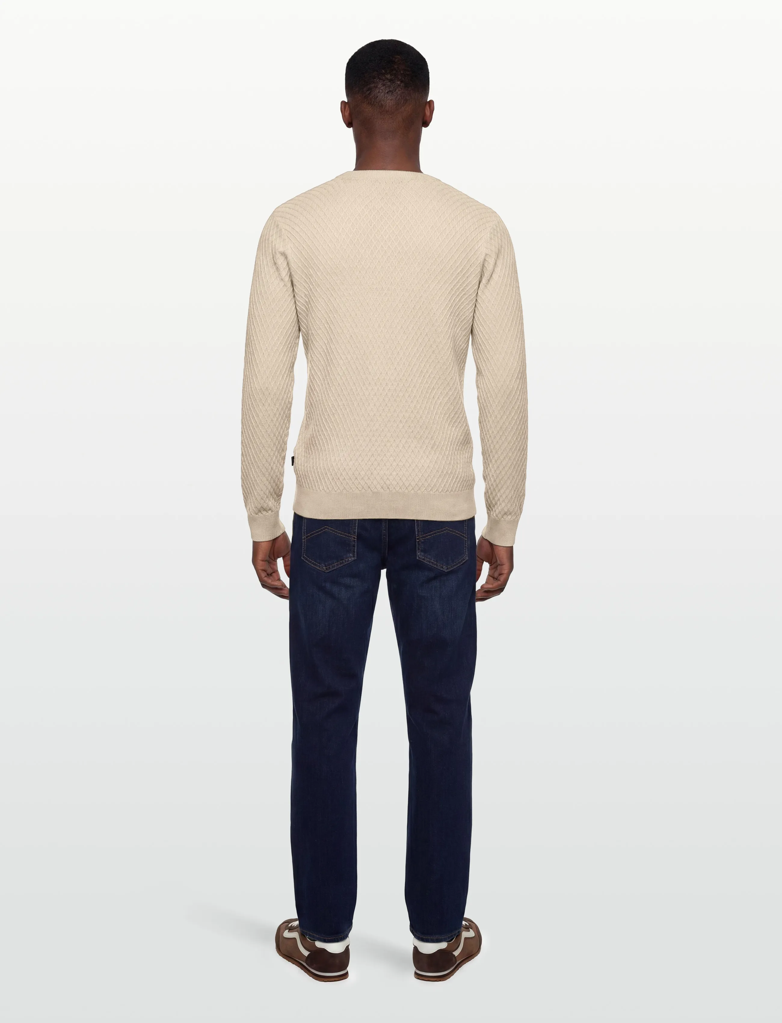 Lindbergh - Cable knit jumper - Ümara kaelusega - cream - 4