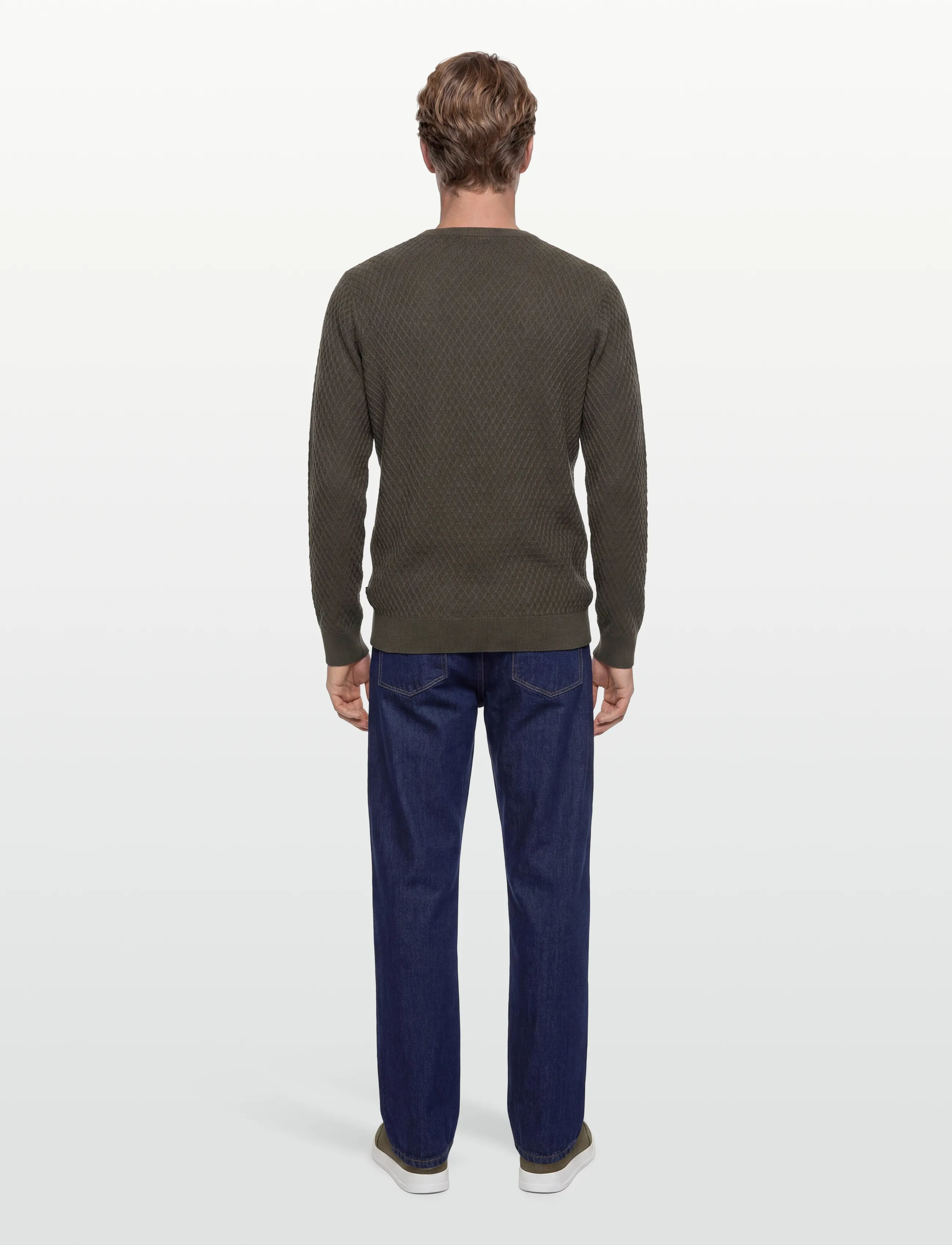 Lindbergh - Cable knit jumper - tavalised kudumid - dk army - 4