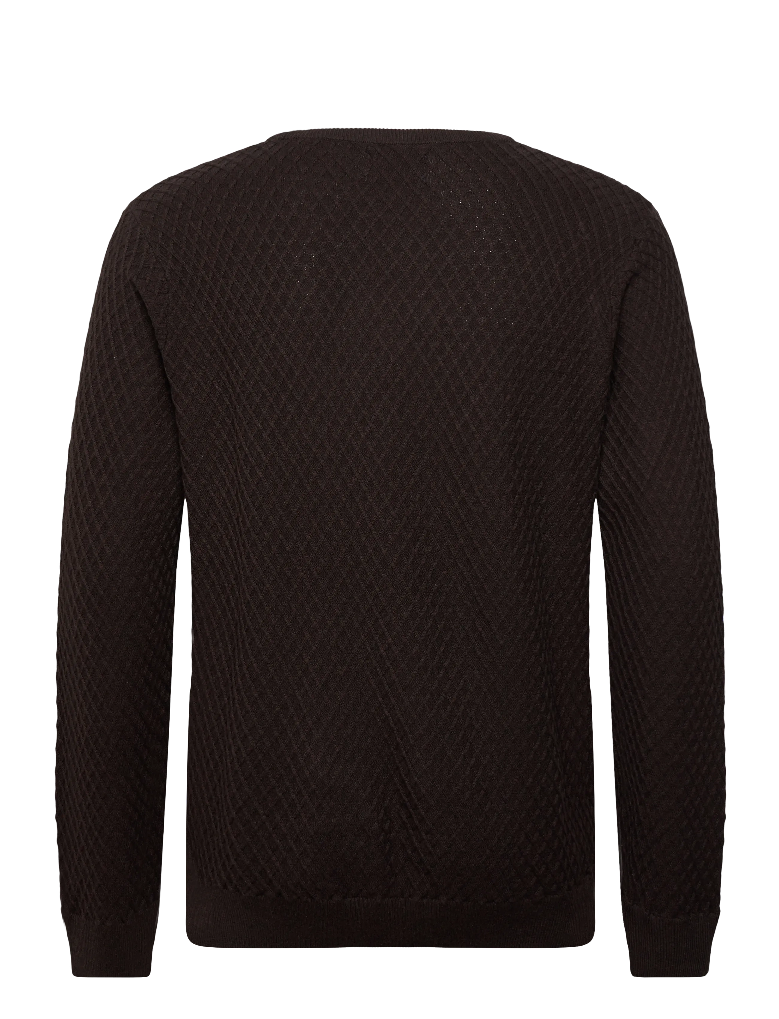 Lindbergh - Cable knit jumper - strik - dk brown mel - 1