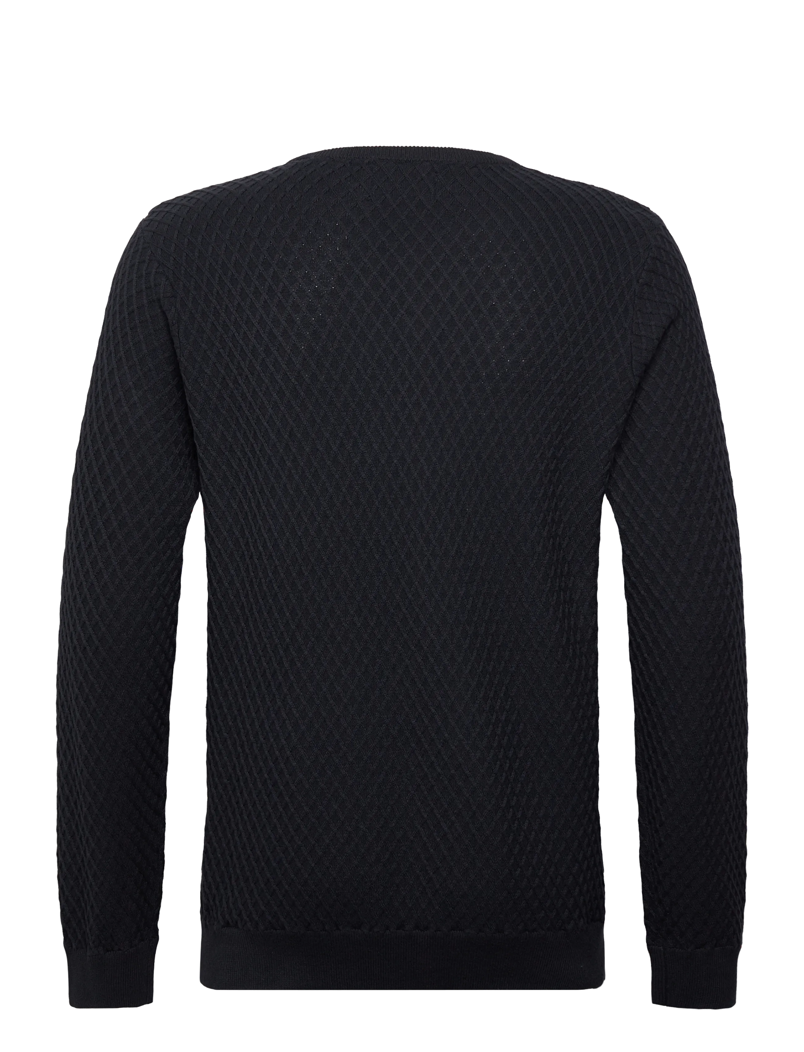 Lindbergh - Cable knit jumper - round necks - dk navy - 1