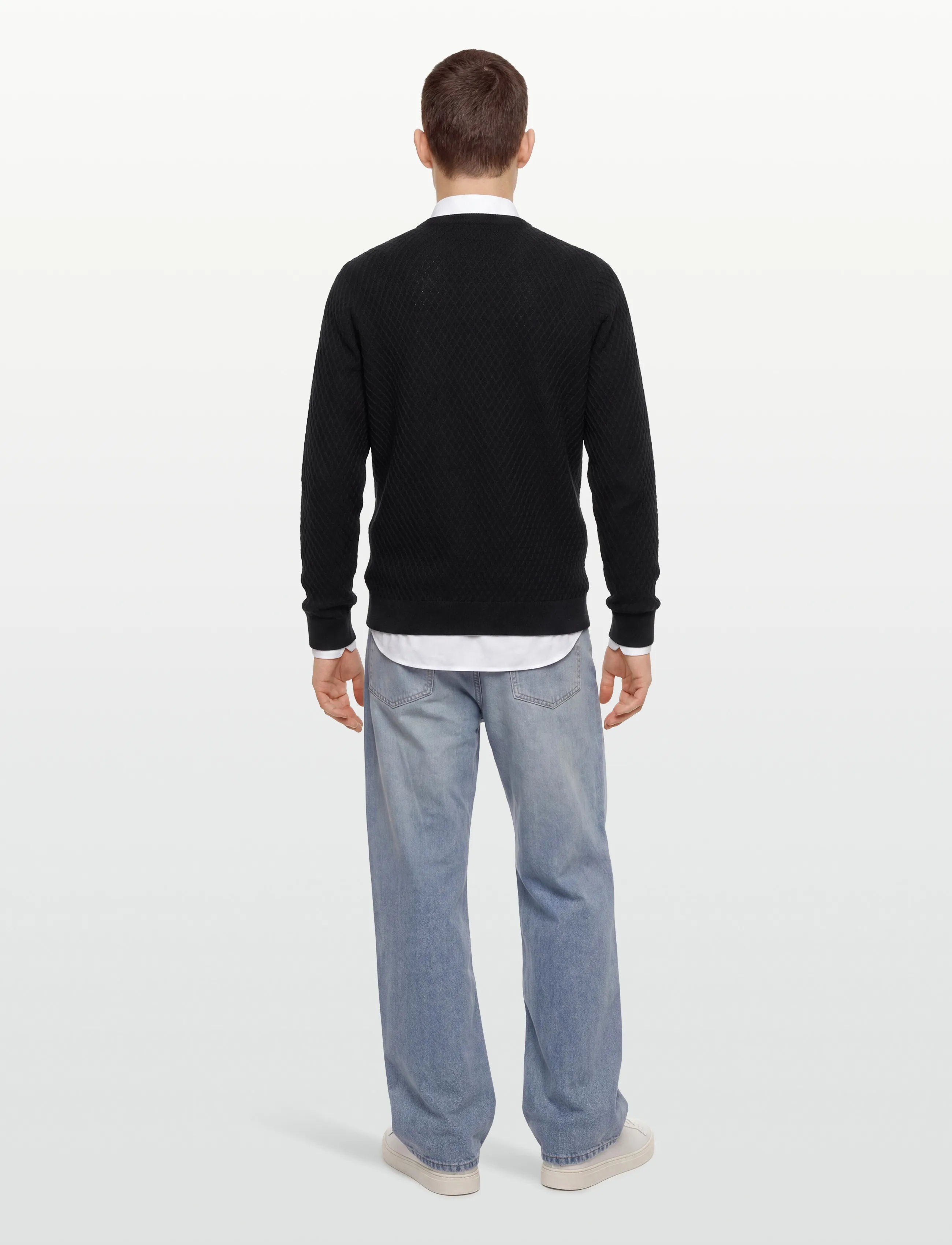 Lindbergh - Cable knit jumper - rund hals - dk navy - 4