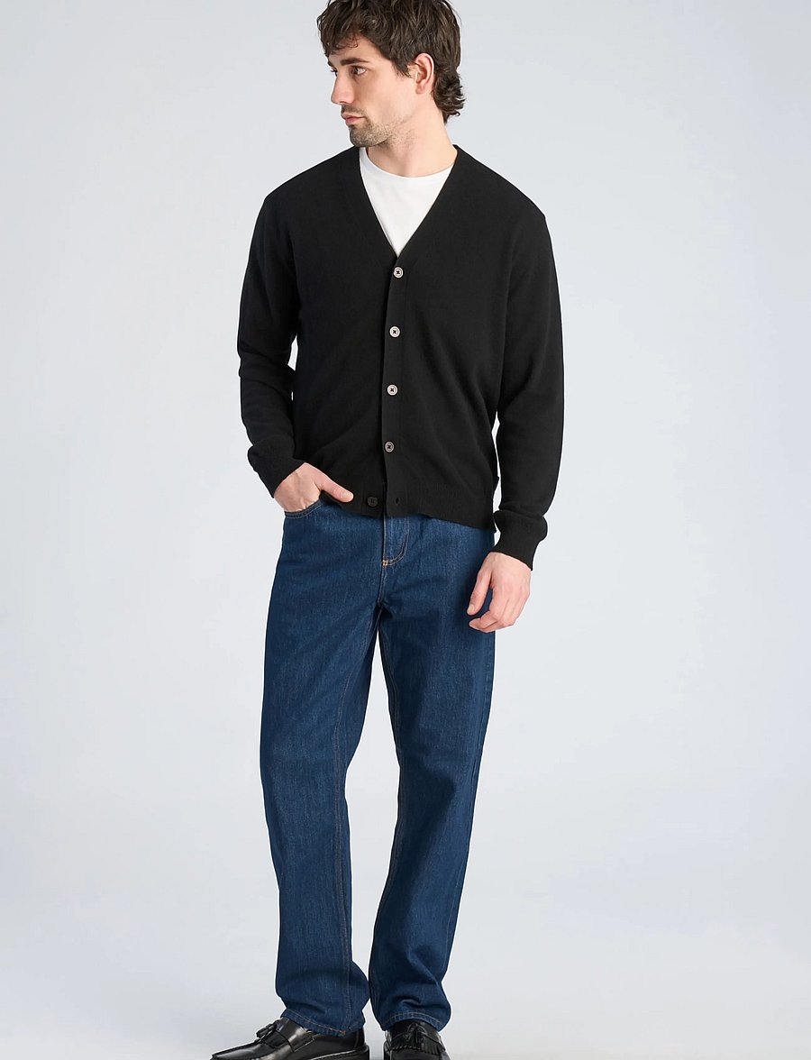 Lindbergh - Recycled lambswool mix jumper - kardiganid - black - 0
