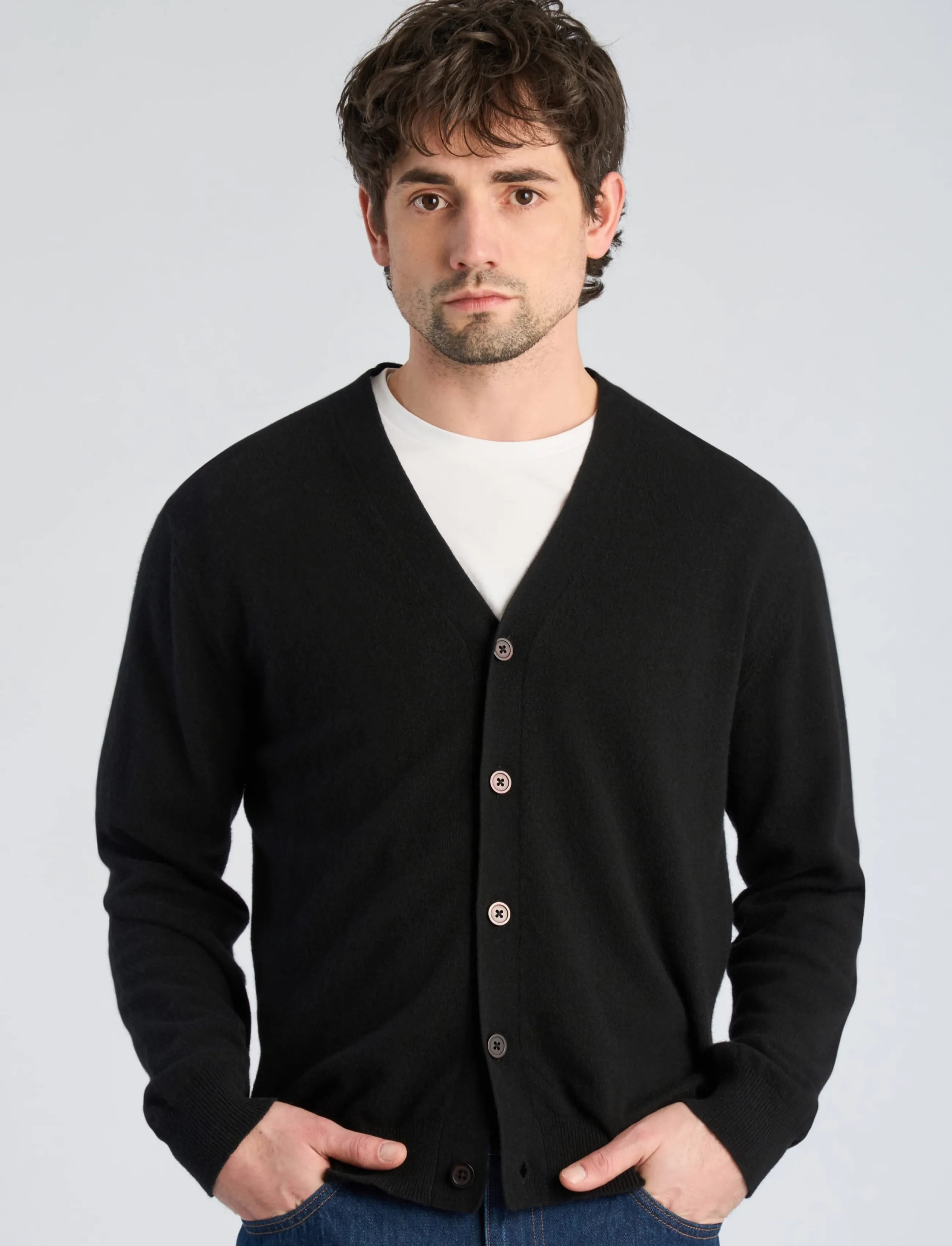 Lindbergh - Recycled lambswool mix jumper - kardiganid - black - 3