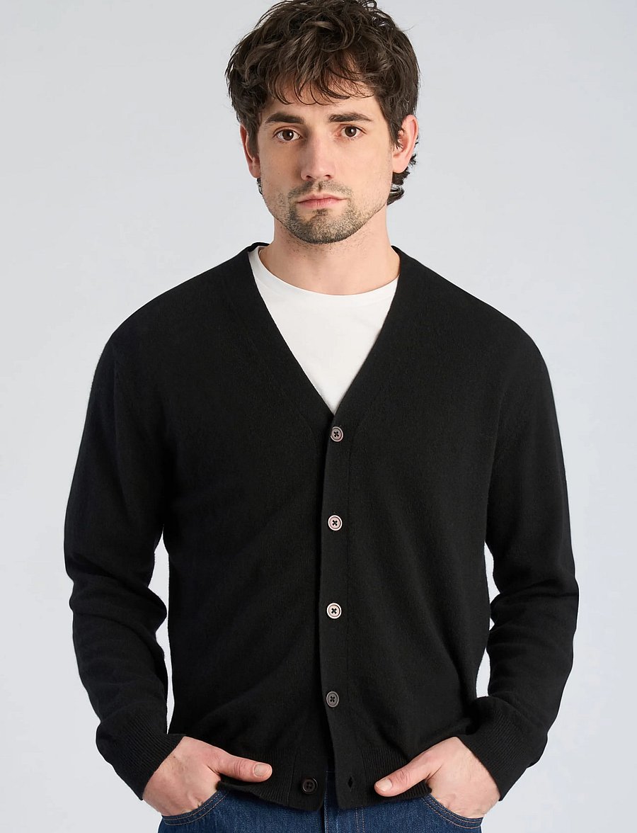 Lindbergh - Recycled lambswool mix jumper - kardiganid - black - 3