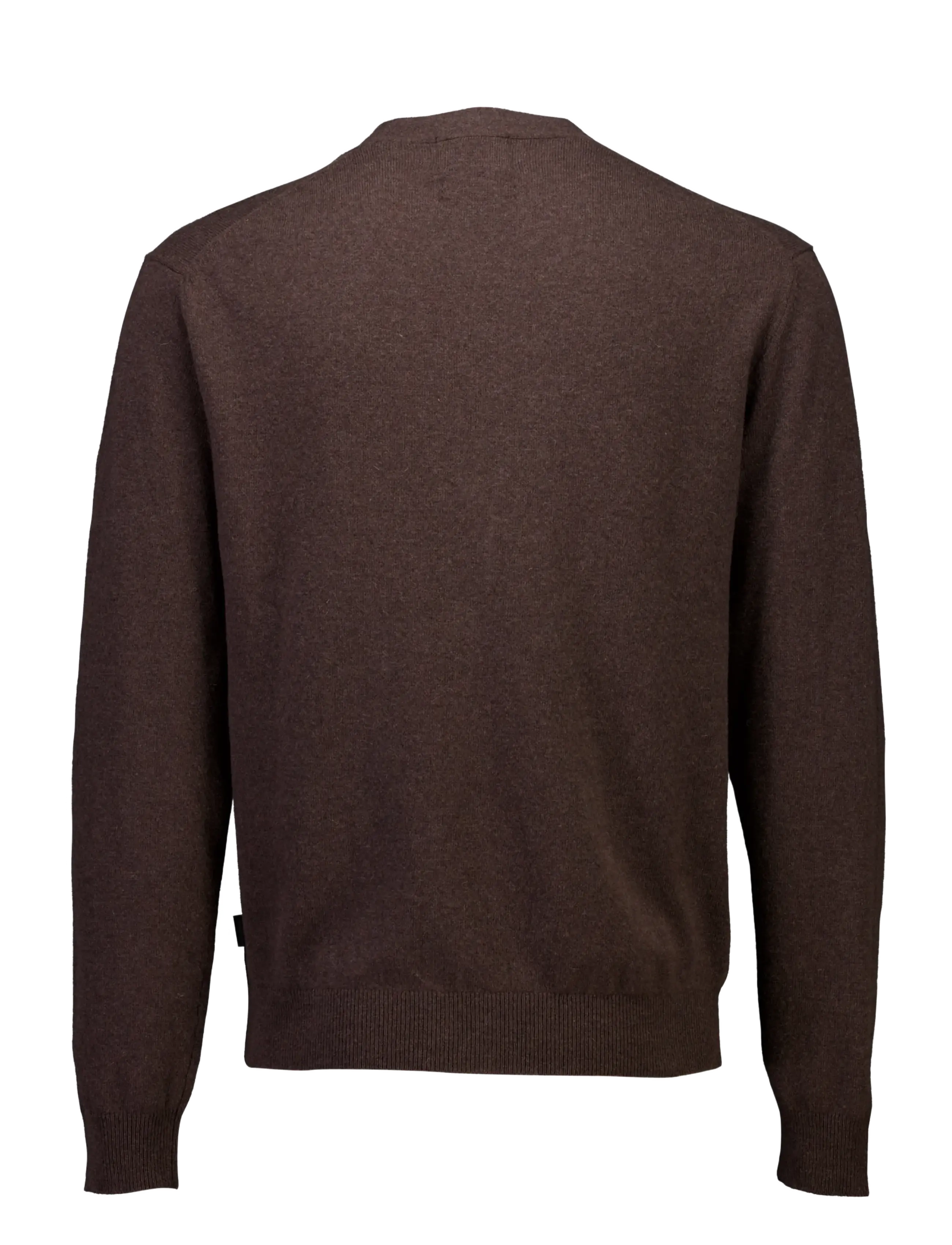Lindbergh - Recycled lambswool mix jumper - cardigans - brown mel - 2