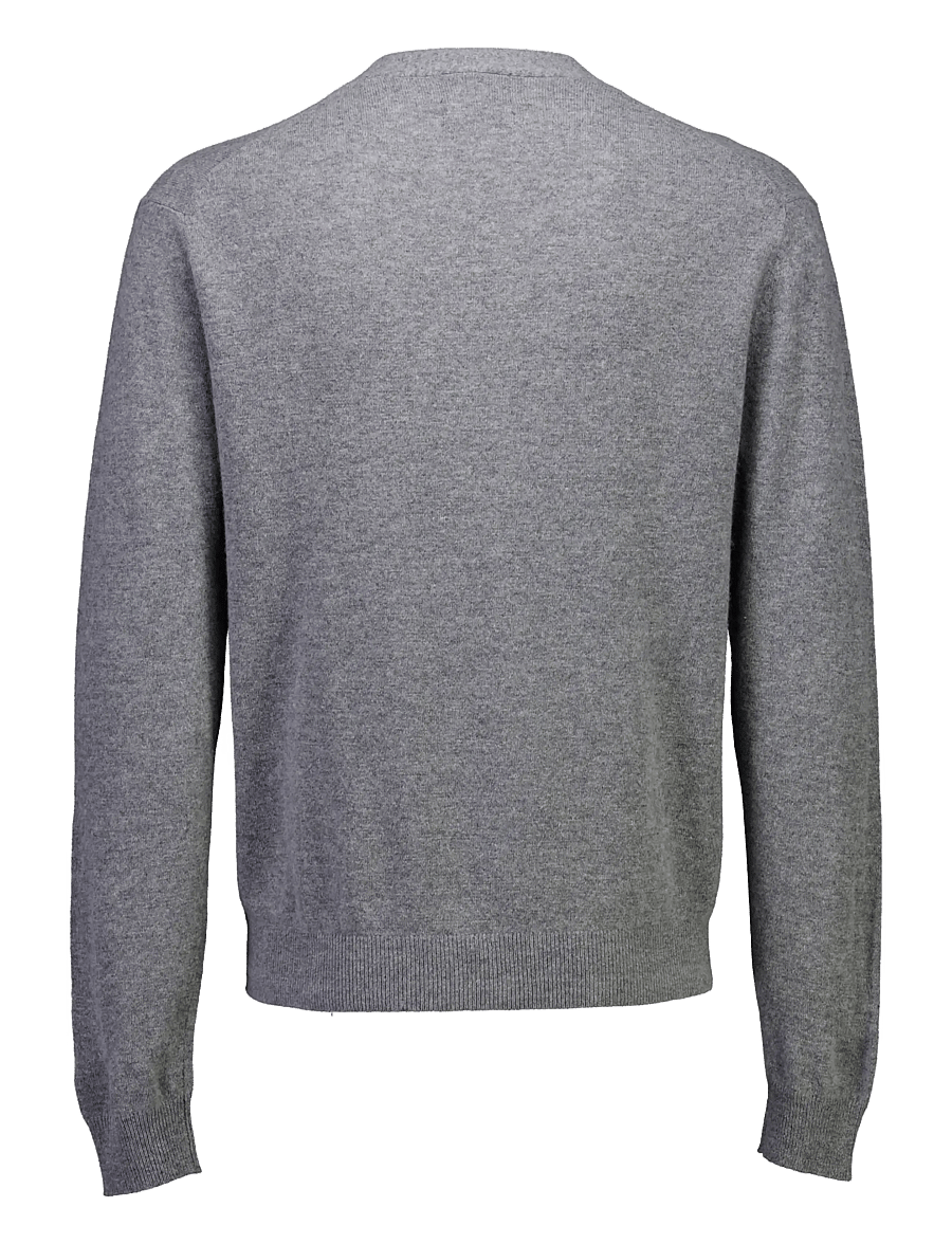Lindbergh - Recycled lambswool mix jumper - cardigans - lt grey mel - 2
