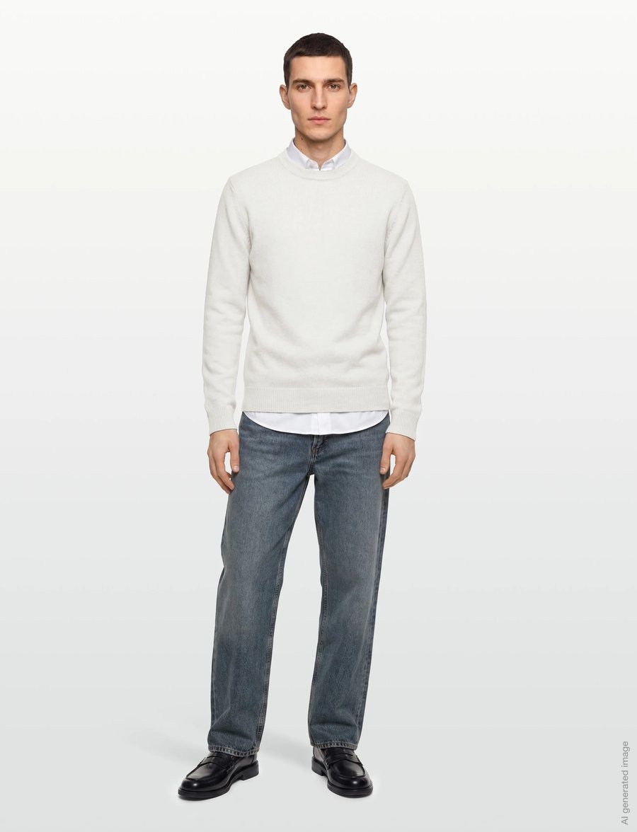Lindbergh - O-neck jumper / style 7553O-neck jumper / style 7553 - rundhalsad - cold white - 0