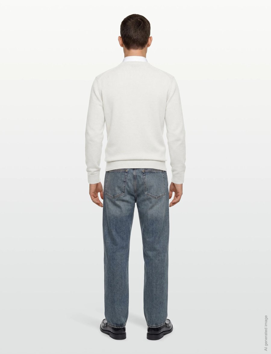 Lindbergh - O-neck jumper / style 7553O-neck jumper / style 7553 - rundhalsad - cold white - 4