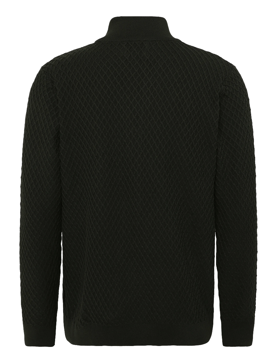 Lindbergh - Half zip cable knit jumper - poolpika lukuga džemprid - dk army - 1